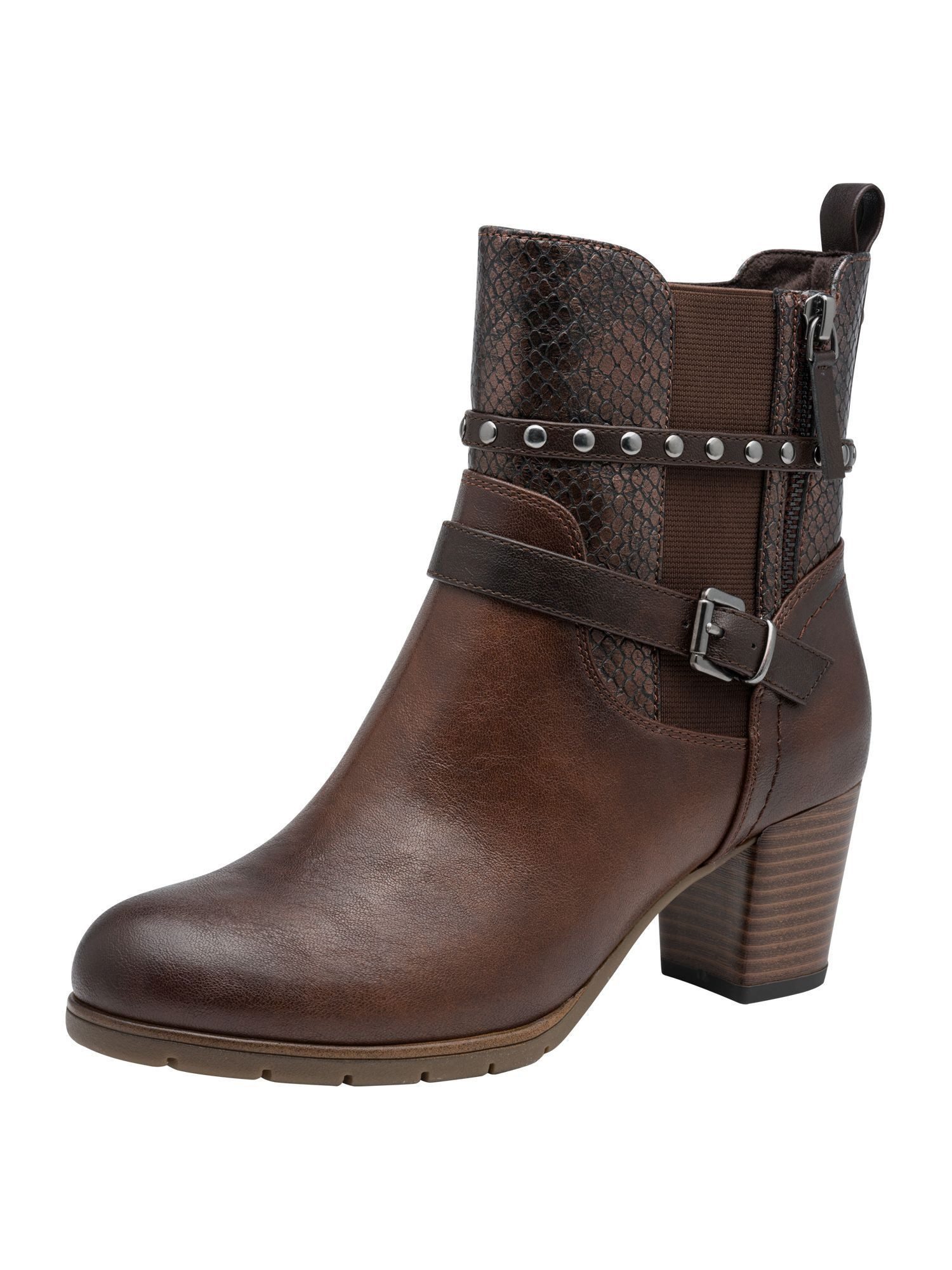 MARCO TOZZI Vegan, MT FEEL ME mit Blockabsatz Blockabsatz Stiefelette Vegan