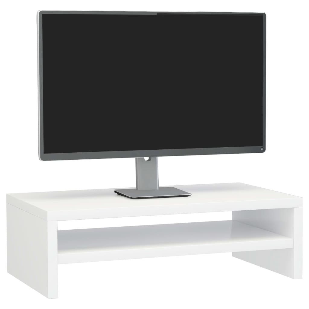 vidaXL TV-Schrank Monitorständer Hochglanz-Weiß 42x24x13 cm Holzwerkstoff (1-St)