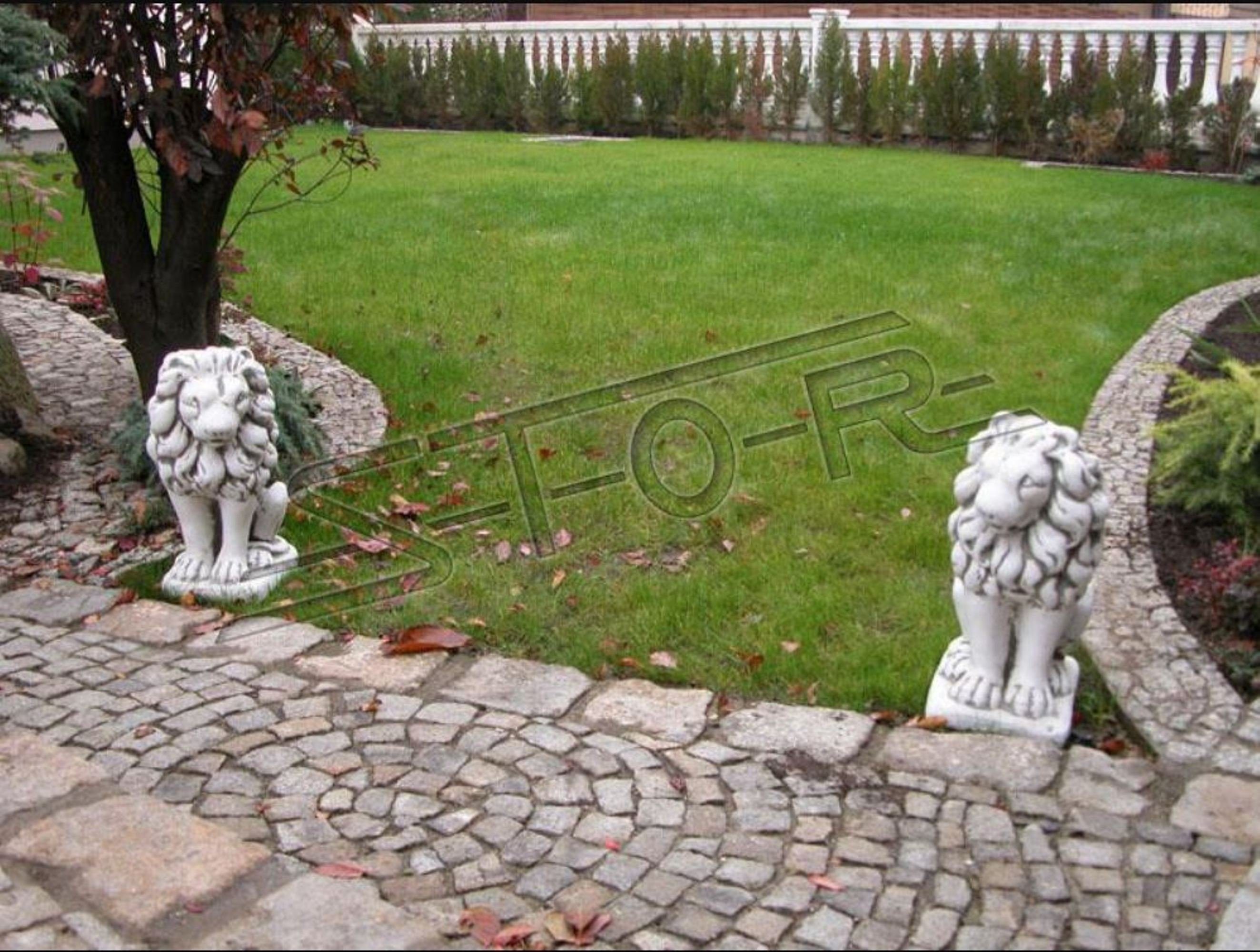 JVmoebel Skulptur Skulptur Garten Statue Löwe Dekoration Skulpturen Figuren Designer