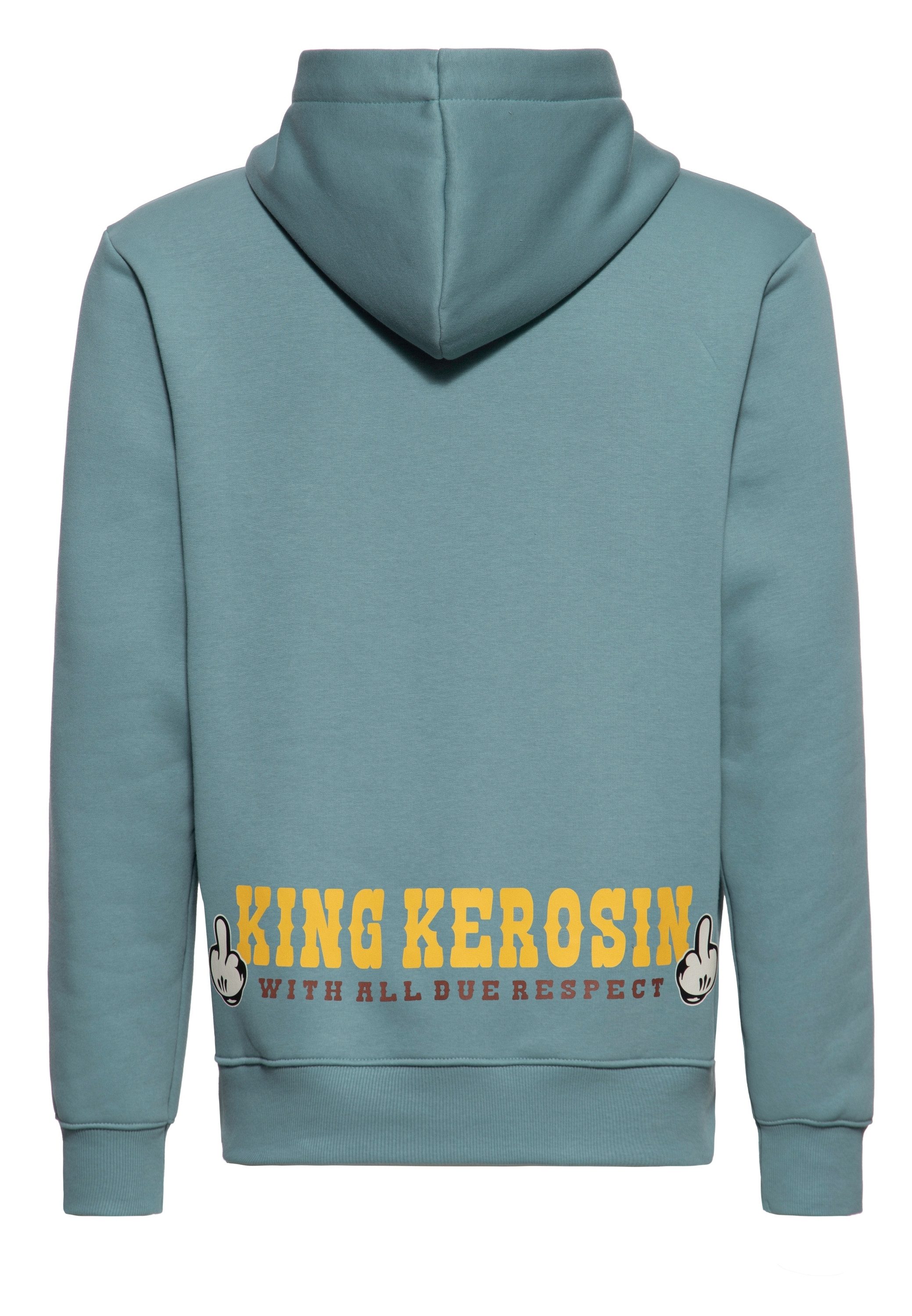 KingKerosin Kapuzenpullover Natural Born Badass (1-tlg) mit Rückenprint günstig online kaufen