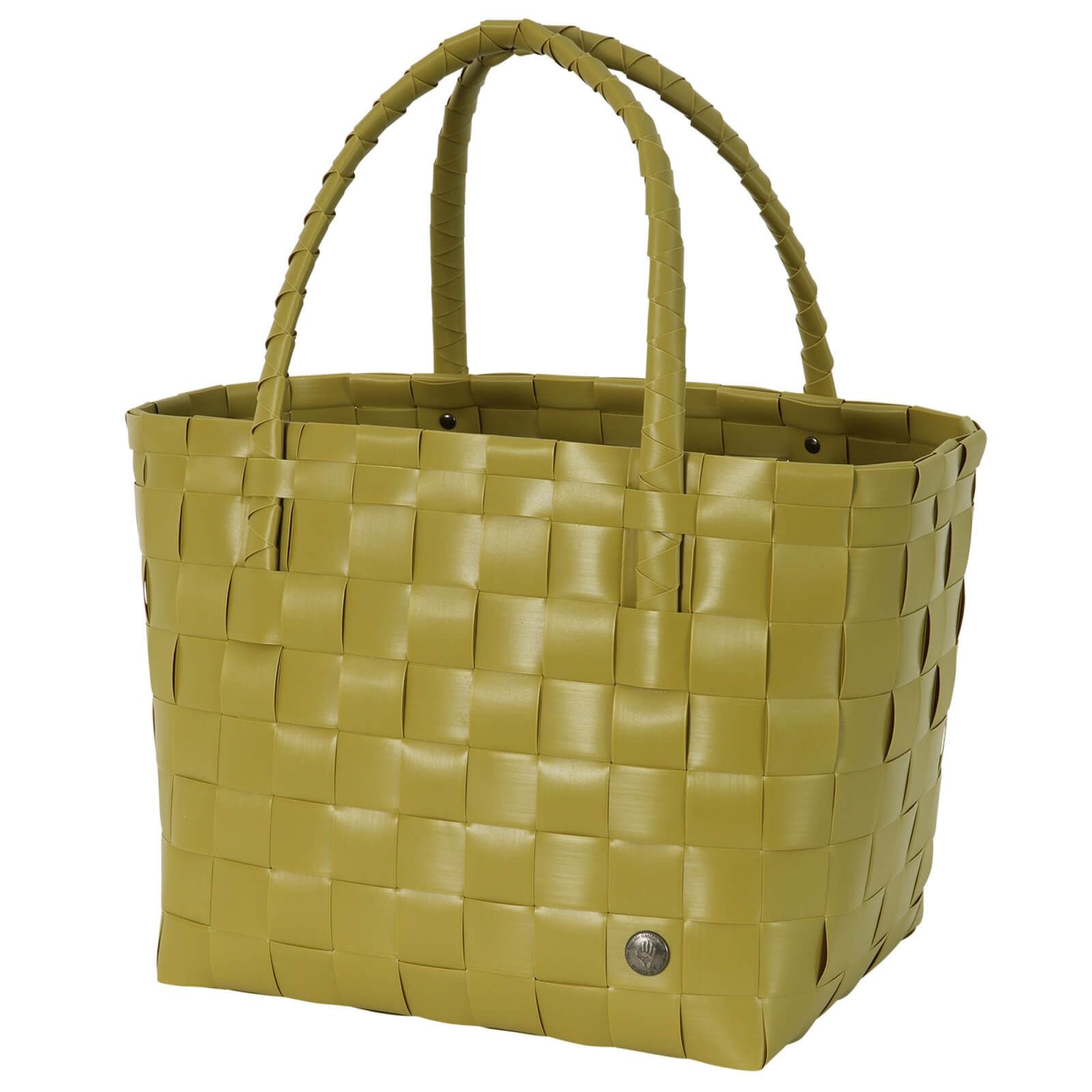 Handed By Einkaufsshopper HANDED BY Shopper Paris NATURAL LIME grün Tasche Korb Schulter Einkauf