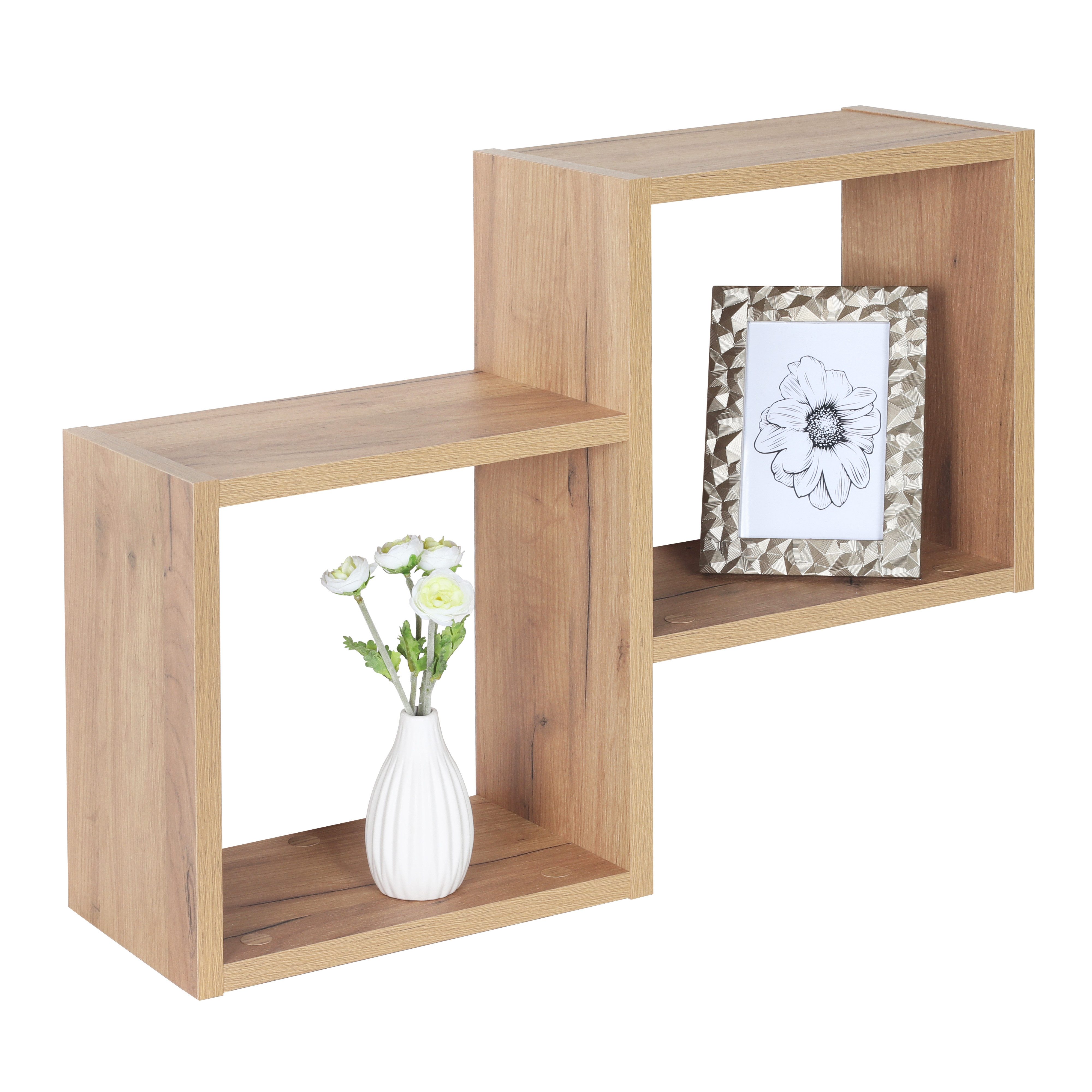 RICOO Wandregal WM026-EG, 1-tlg., Wandboard Hängeregal Würfelregal an der Wand Bücher CD Regal Dekoregal. Reduzierter Preis € 37,99. Unverbindliche Preisempfehlung € 66,99