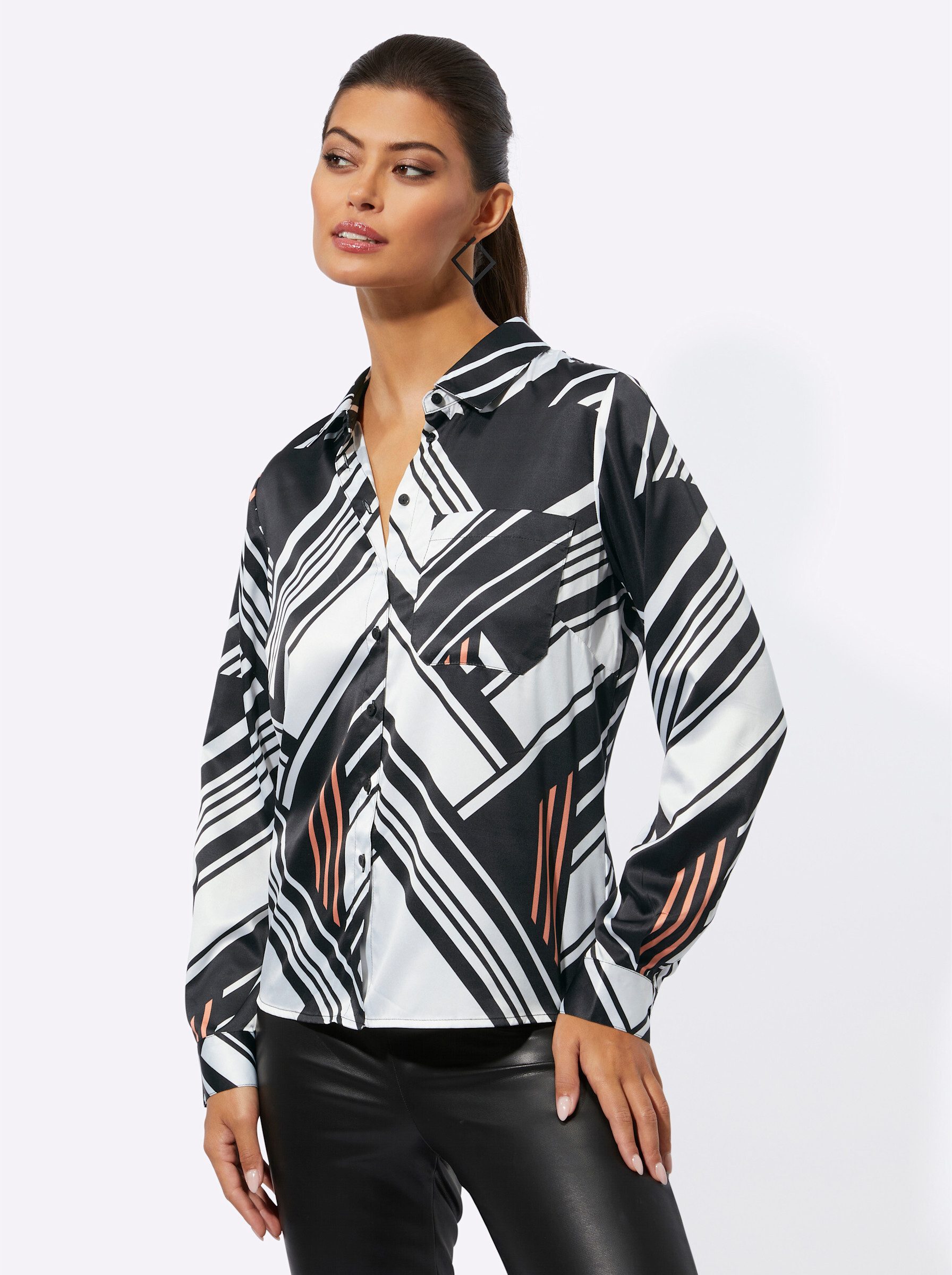 Klassische Bluse Langarm-Bluse