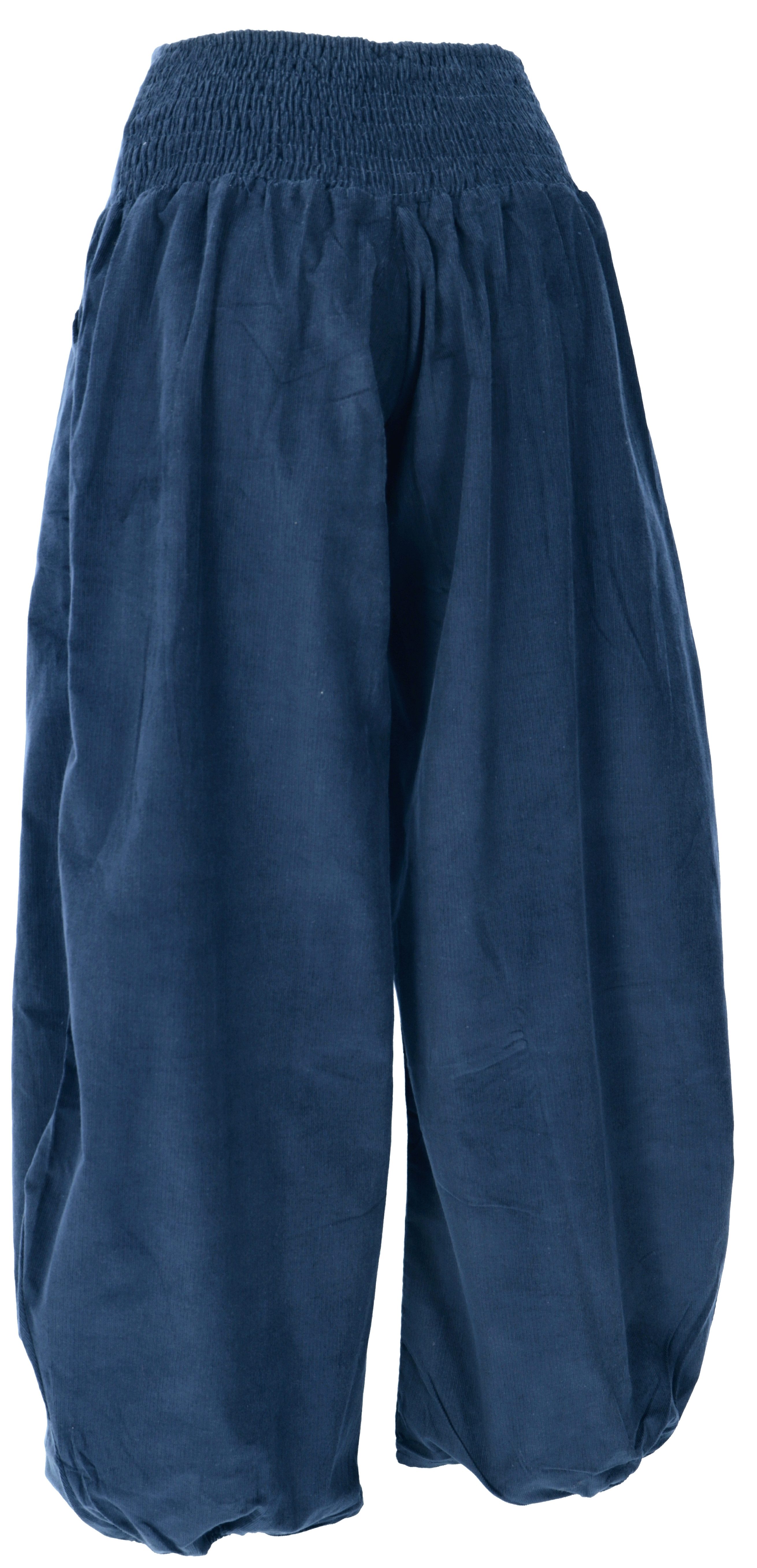 Guru-Shop Relaxhose Weite Cord Pluderhose, Feincord Boho Hose -.. Ethno Sty günstig online kaufen