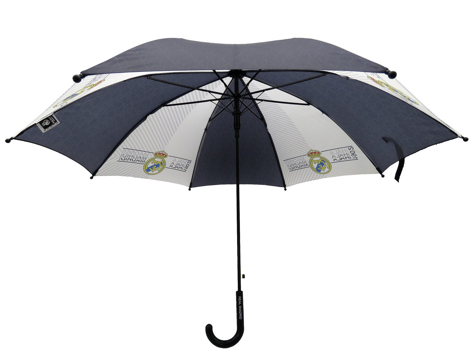 Real Madrid Stockregenschirm Regenschirm 96 cm mit gebogenem Griff