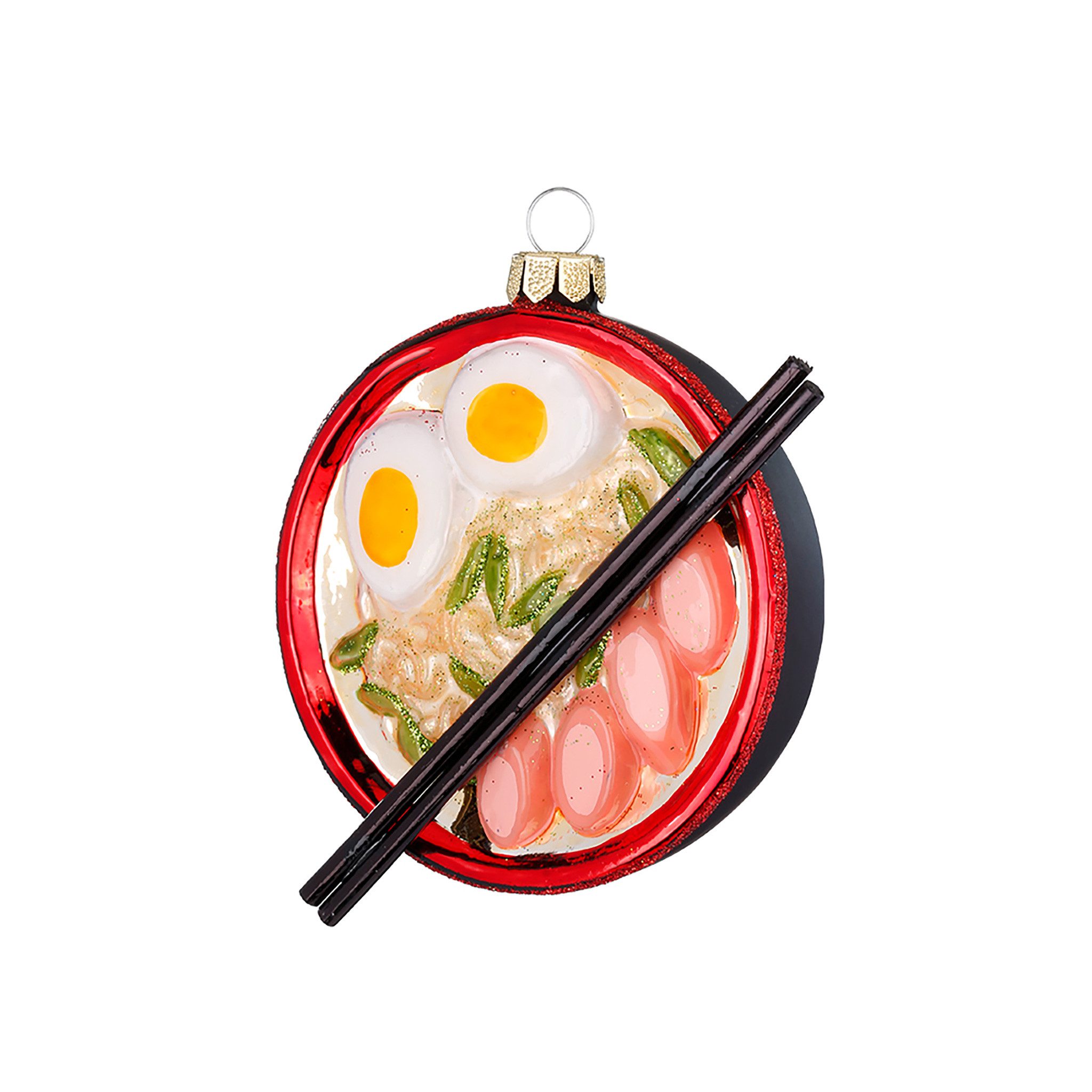 MAGIC by Inge Christbaumschmuck, Christbaumschmuck Ramen Bowl Figur 8,8cm Glas Bunt