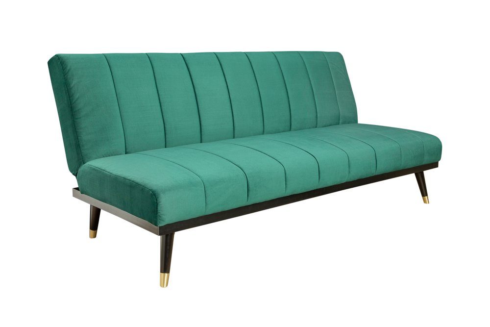 / Design Samt PETIT · · mit · Wohnzimmer 3-Sitzer · 180cm schwarz, Retro riess-ambiente Teile, 1 Schlafcouch smaragdgrün BEAUTÉ Einzelartikel Bettfunktion