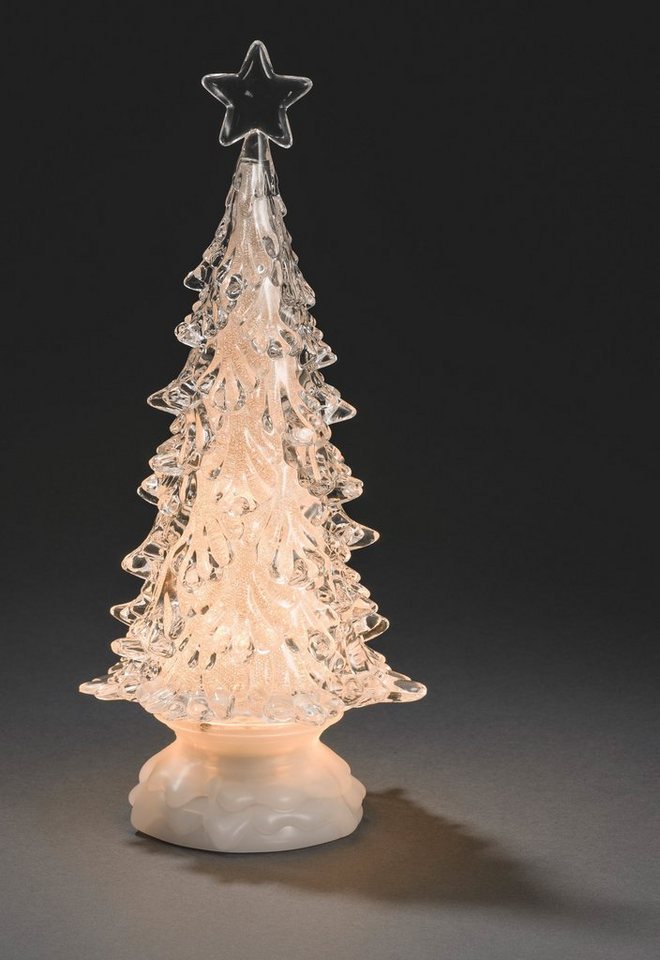 KONSTSMIDE LED Baum Acryl, Weihnachtsdeko, LED fest integriert, Warmweiß,  rotierend, Höhe ca. 30 cm