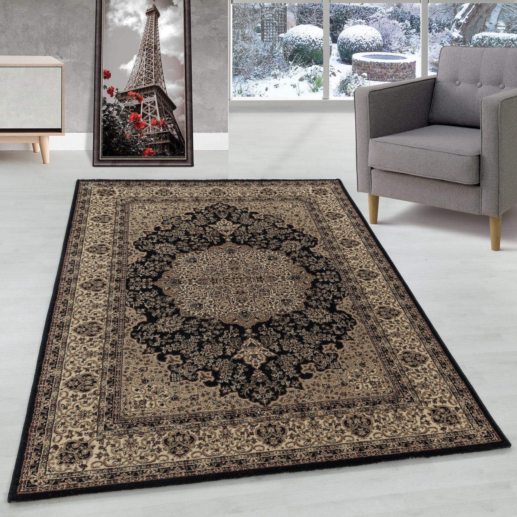 Orientteppich Orientalisch Design, Carpettex, Läufer, Höhe: 9 mm, Orient Teppich Wohnzimmer Orientalisch Design Kurzflor Pflegeleicht