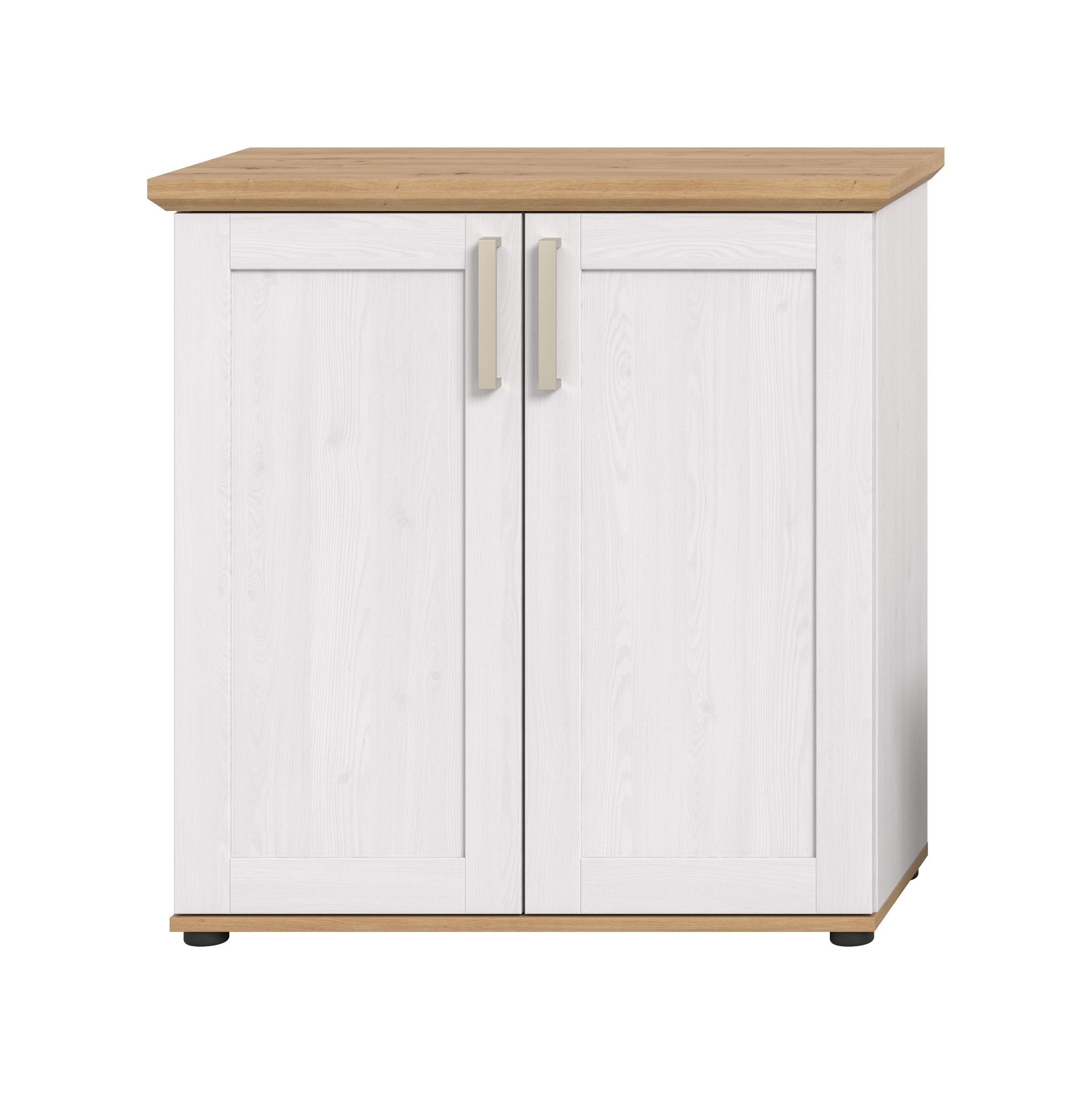 freiraum Kommode Verona, 2 Türen, in Sibiu Lärche Dekor - 84x88x37cm (BxHxT)