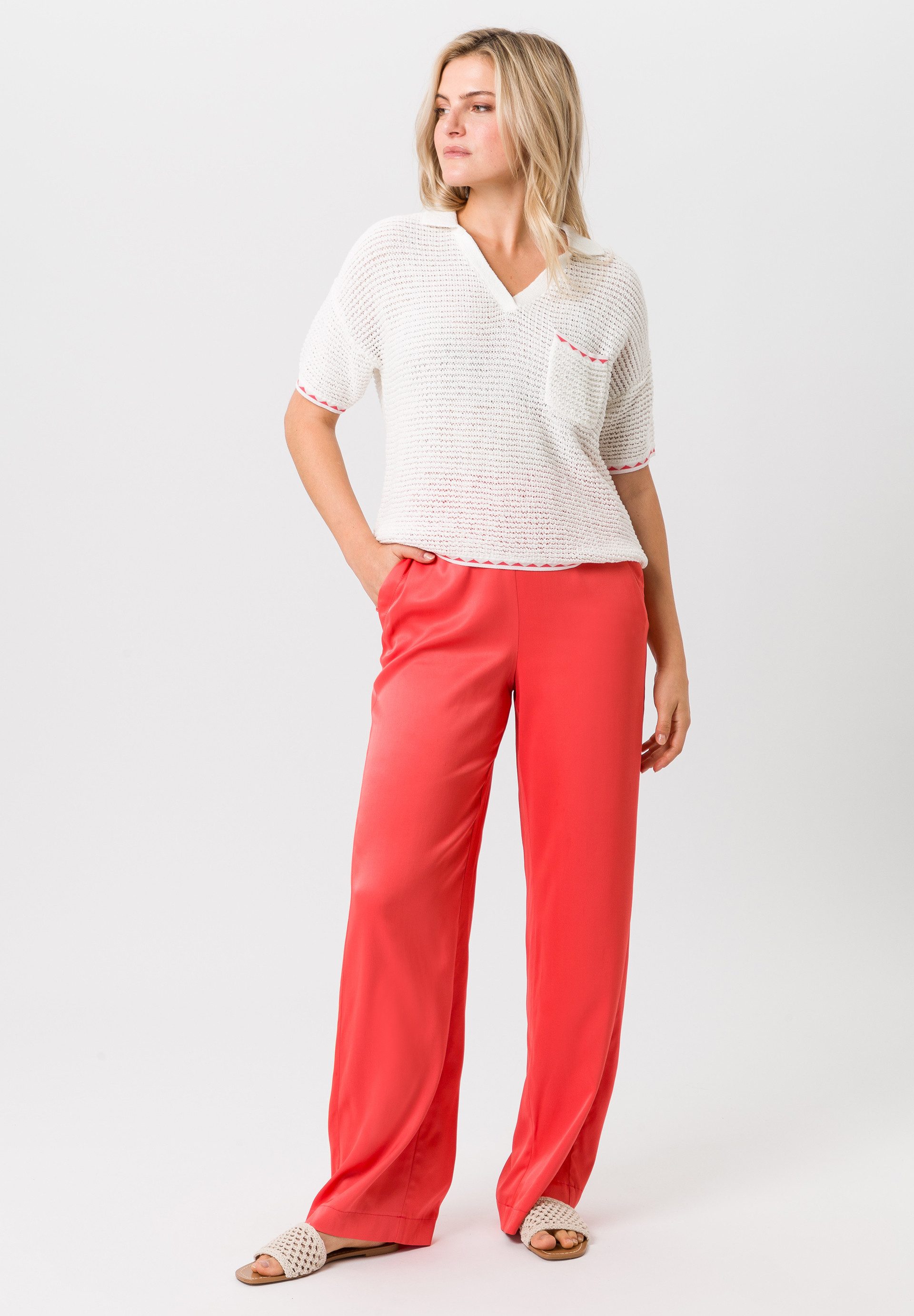 TUZZI Strickpullover mit kontrastierenden Abschlüssen