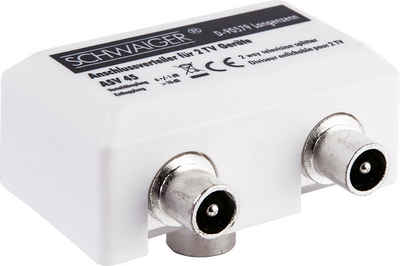 Schwaiger ASV45 532 TV-Adapter IEC Stecker zu IEC Buchse, für Kabel- und Antennenanlagen