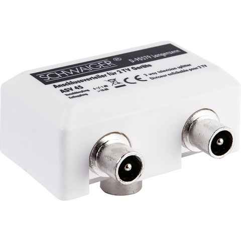 Schwaiger ASV45 532 TV-Adapter IEC Stecker zu IEC Buchse, für Kabel- und Antennenanlagen
