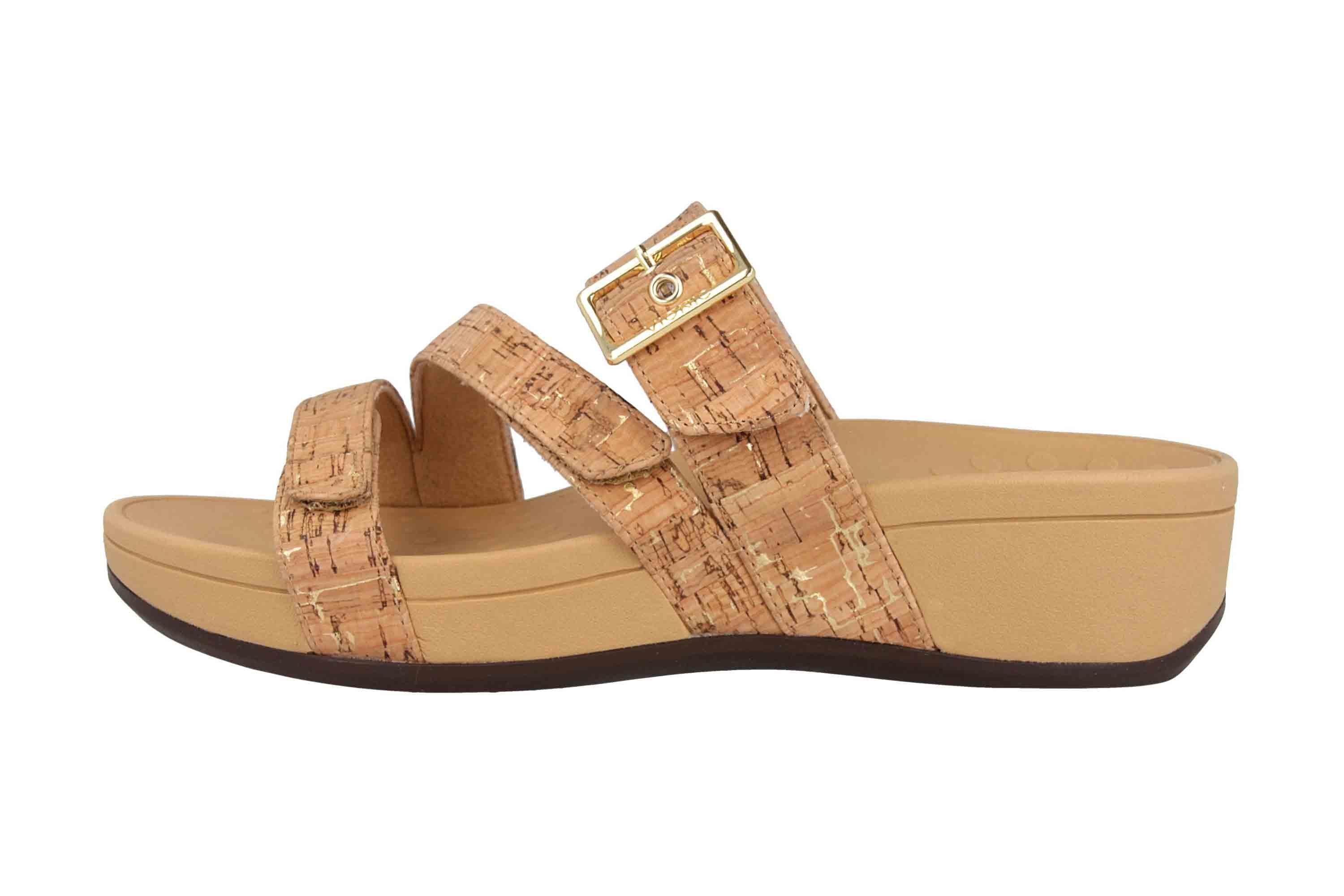 Vionic Pacific Rio Gold Cork Pantolette