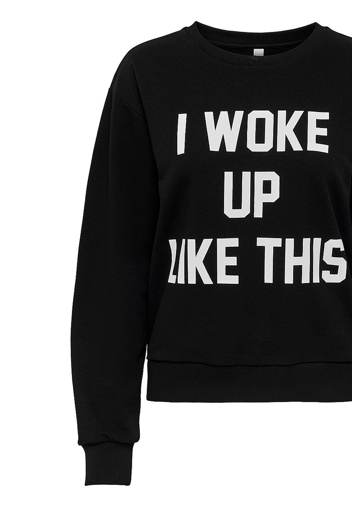 JACQUELINE de YONG Longpullover mit Print Langarm Rundhals JDYWOKE (1-tlg) JDYWOKE L/S PRINT SWEAT JRS