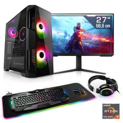 CSL RGB Edition V28752 Gaming-PC-Komplettsystem (27", AMD Ryzen 7 5700G, AMD Radeon™ Graphics, 32 GB RAM, 1000 GB SSD)