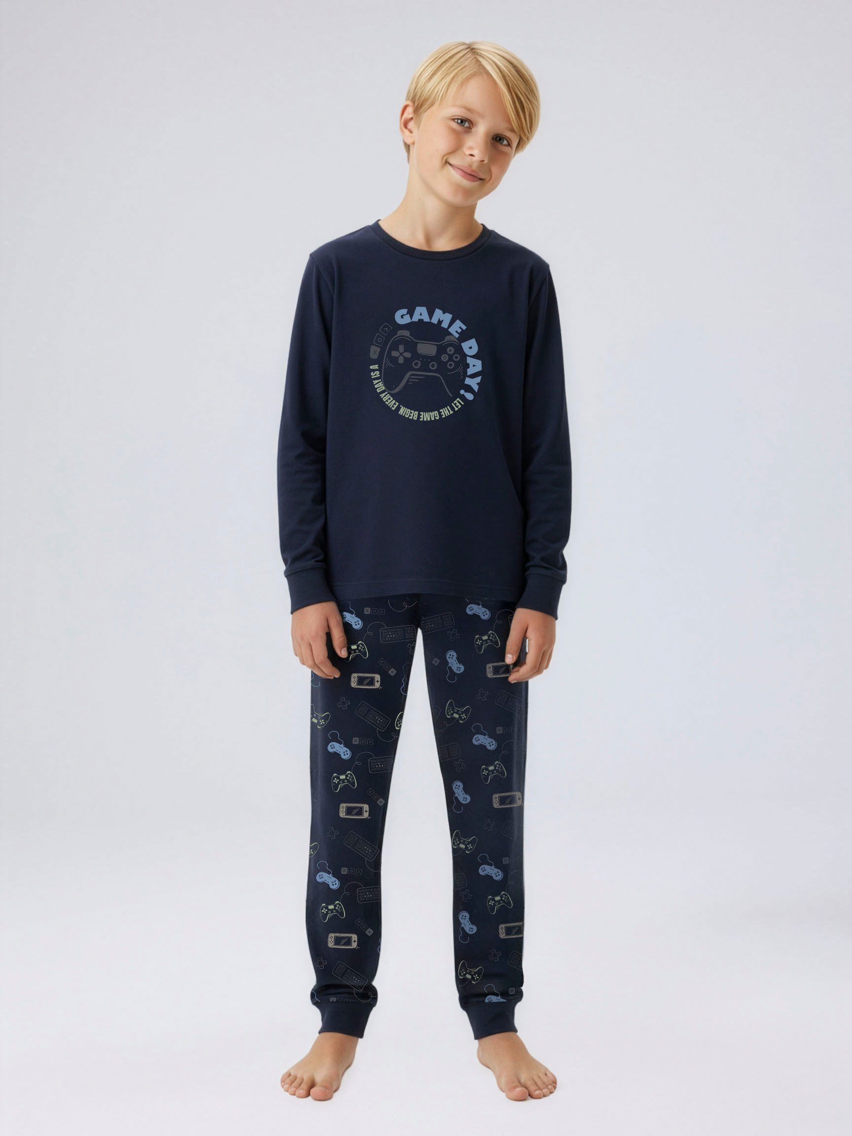 Name It Schlafanzug NKMNIGHTSET NAVY GAMER NOOS (Set, 2 tlg)