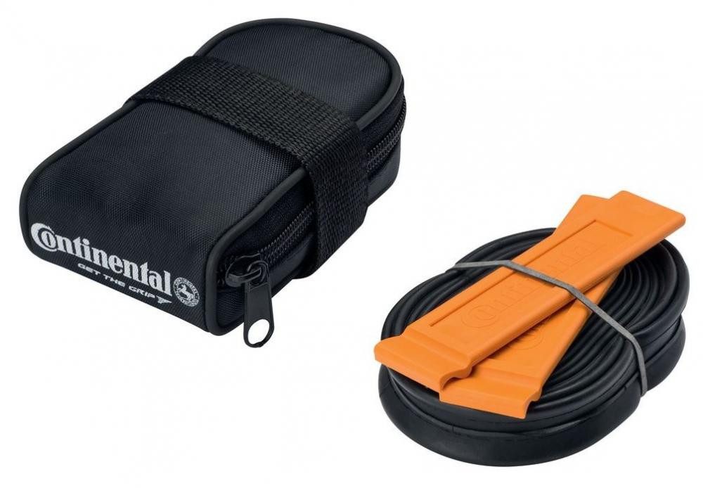 CONTINENTAL Fahrradtasche Continental Schlauchtasche RACE 28 1 Schlauch SV 42mm 2 Reifenheber -