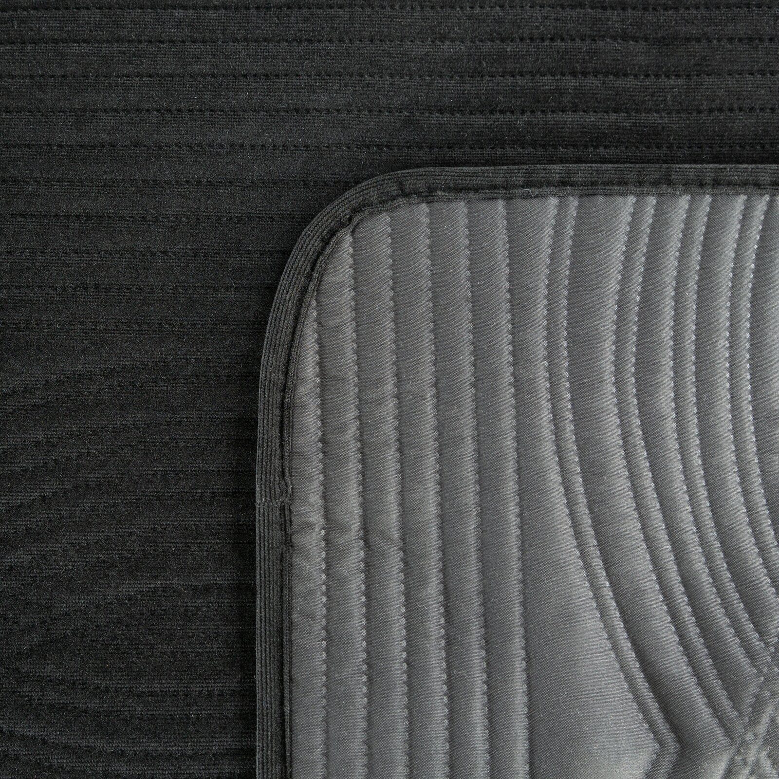 Eurofirany Tagesdecke VELVET, Steppdecke Samtdecke Karomuster Weicher Überwurf Velours