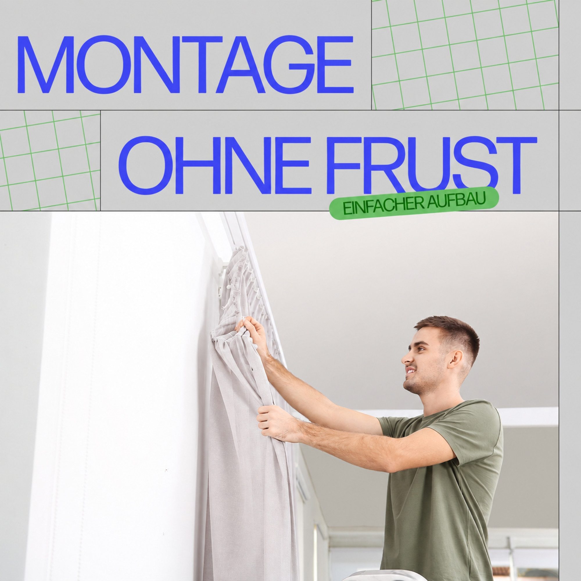 Bestlivings Gardinenschiene Innenlauf, 1-läufig, Bohren, verschraubt, Kunststoff, robust, langlebig, modular erweiterbar, ruhiger Innenlauf, Made in EU – Bild 4 von 5