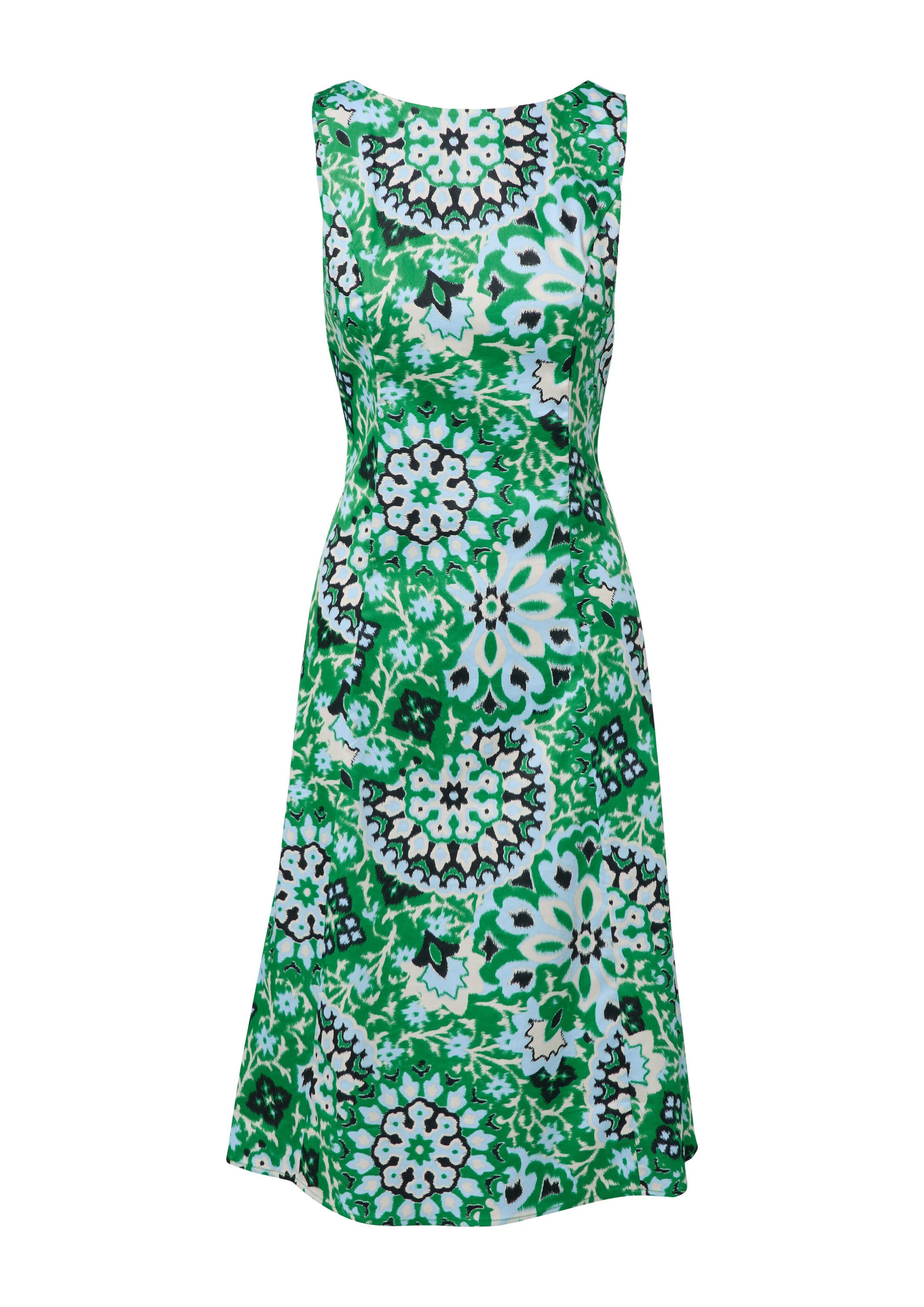 comma Midikleid Kleid Tailliertes Midikleid mit All-over-Print