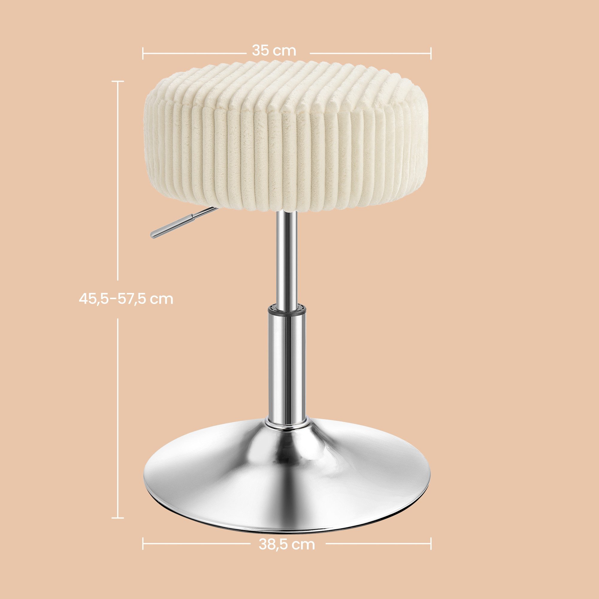 VASAGLE Barhocker Schminktischr Drehhocker (1 St), Schminkstuhl, Sitzhocker günstig online kaufen