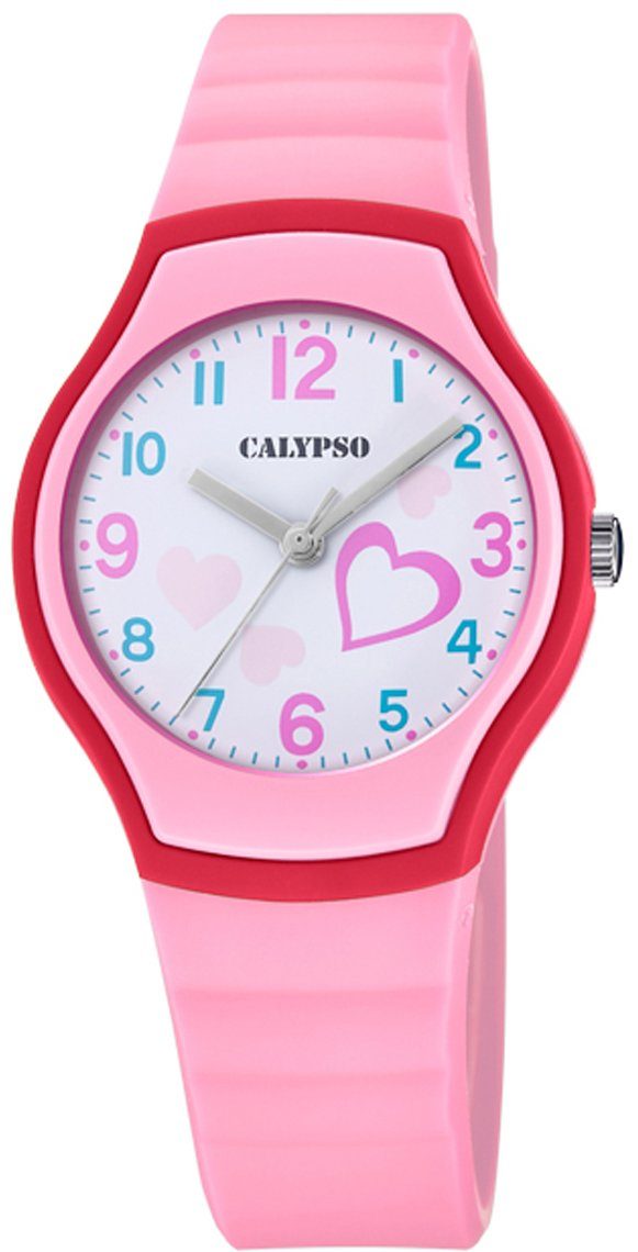 CALYPSO WATCHES Quarzuhr Junior Collection K5806/2, Armbanduhr, Kinder, Herzmotiv, Geschenkidee, Geburtstag, Schulanfang