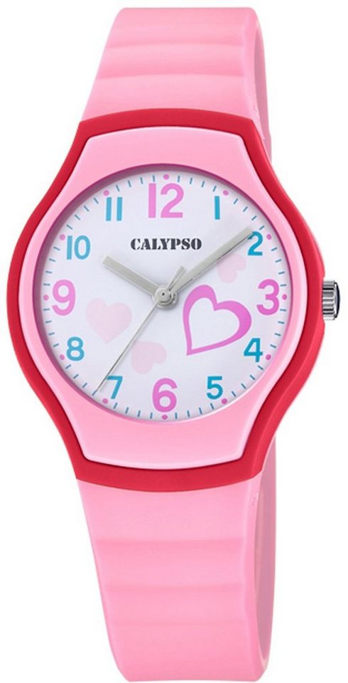 CALYPSO WATCHES Quarzuhr Junior Collection K5806/2, Armbanduhr, Kinder, Herzmotiv, Geschenkidee, Geburtstag, Schulanfang
