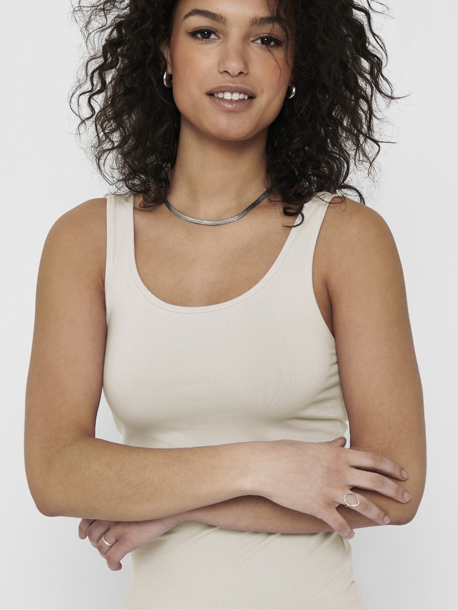 ONLY Tanktop Live Love (3-tlg) Lange Tops, elastische Baumwollqualität – Bild 5 von 5