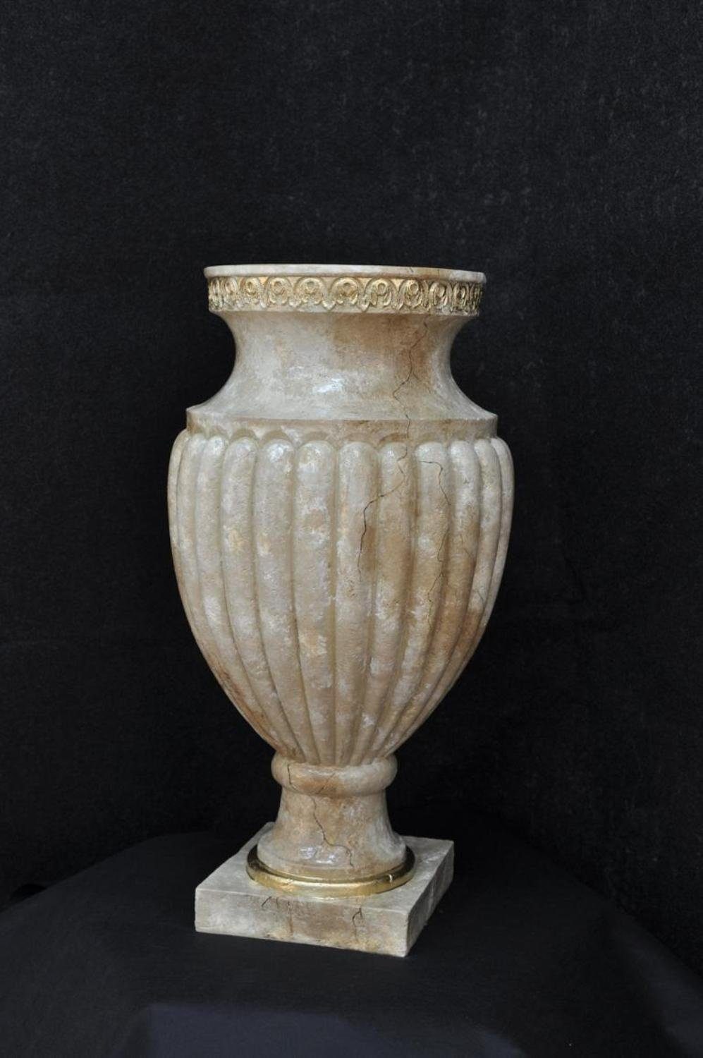 JVmoebel Skulptur Design Blumentöpfe Blumenvase Vase Decoracion 84 cm P0882x840 Beige