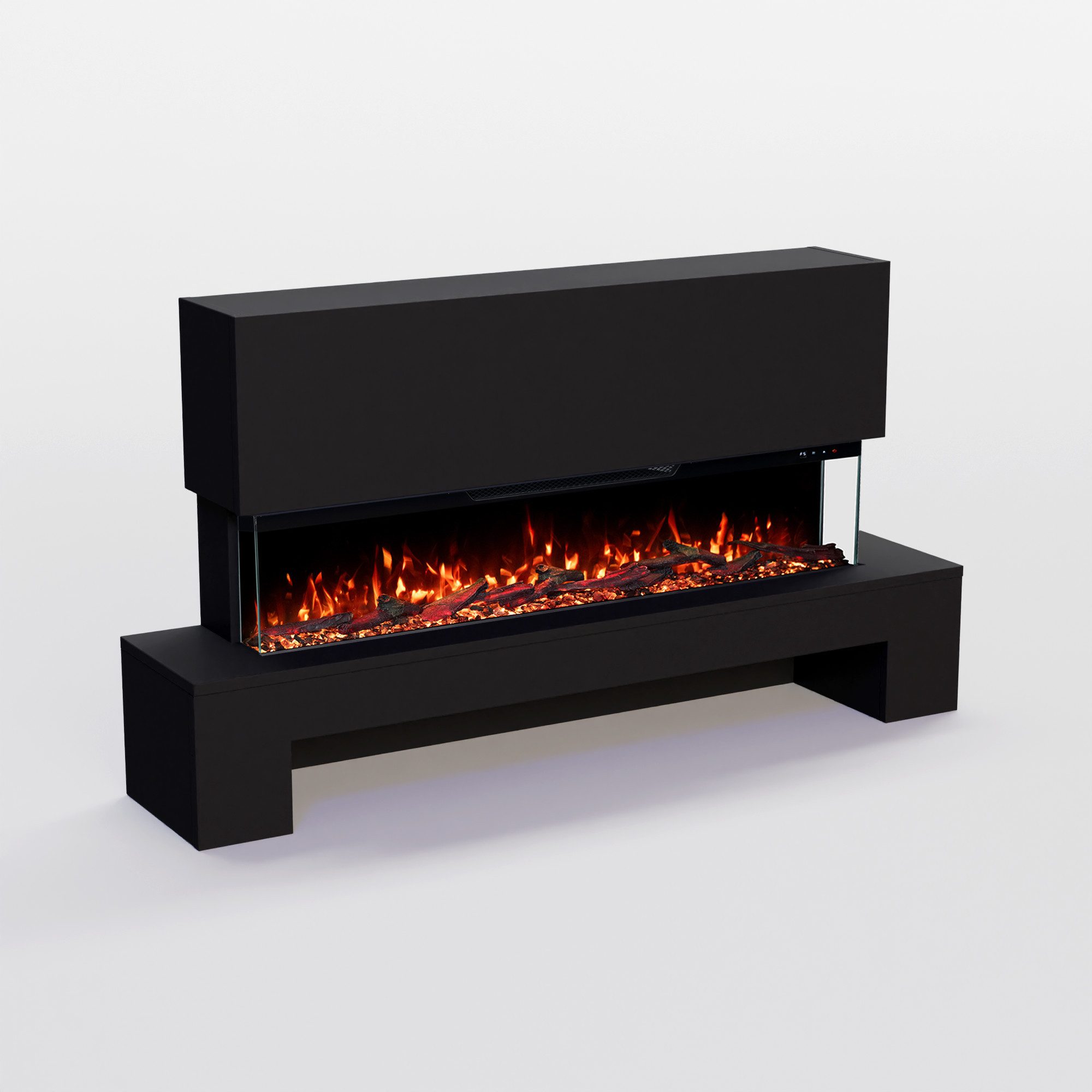GLOW FIRE Elektrokamin Cobalt mit Holzfach, Standkamin mit 3D Feuer und Hei günstig online kaufen