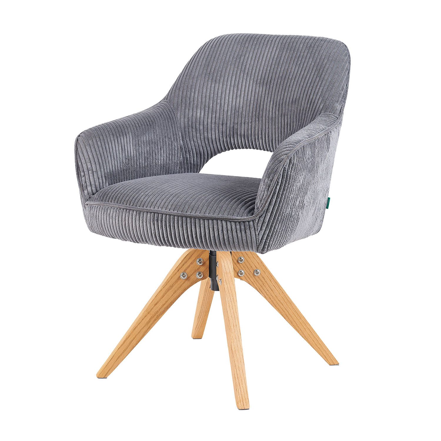 DUBI Möbel Polsterstuhl Mika-Lena 2er-Set, Federkern, Eiche geölt, 360° dre günstig online kaufen