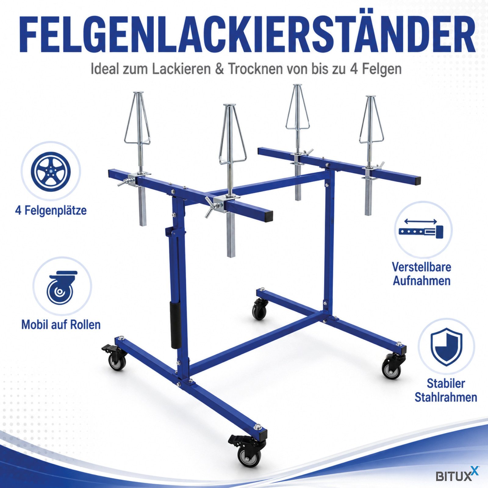 Bituxx Unterstellbock Bituxx Felgen-Lackierständer, (MS-20007)