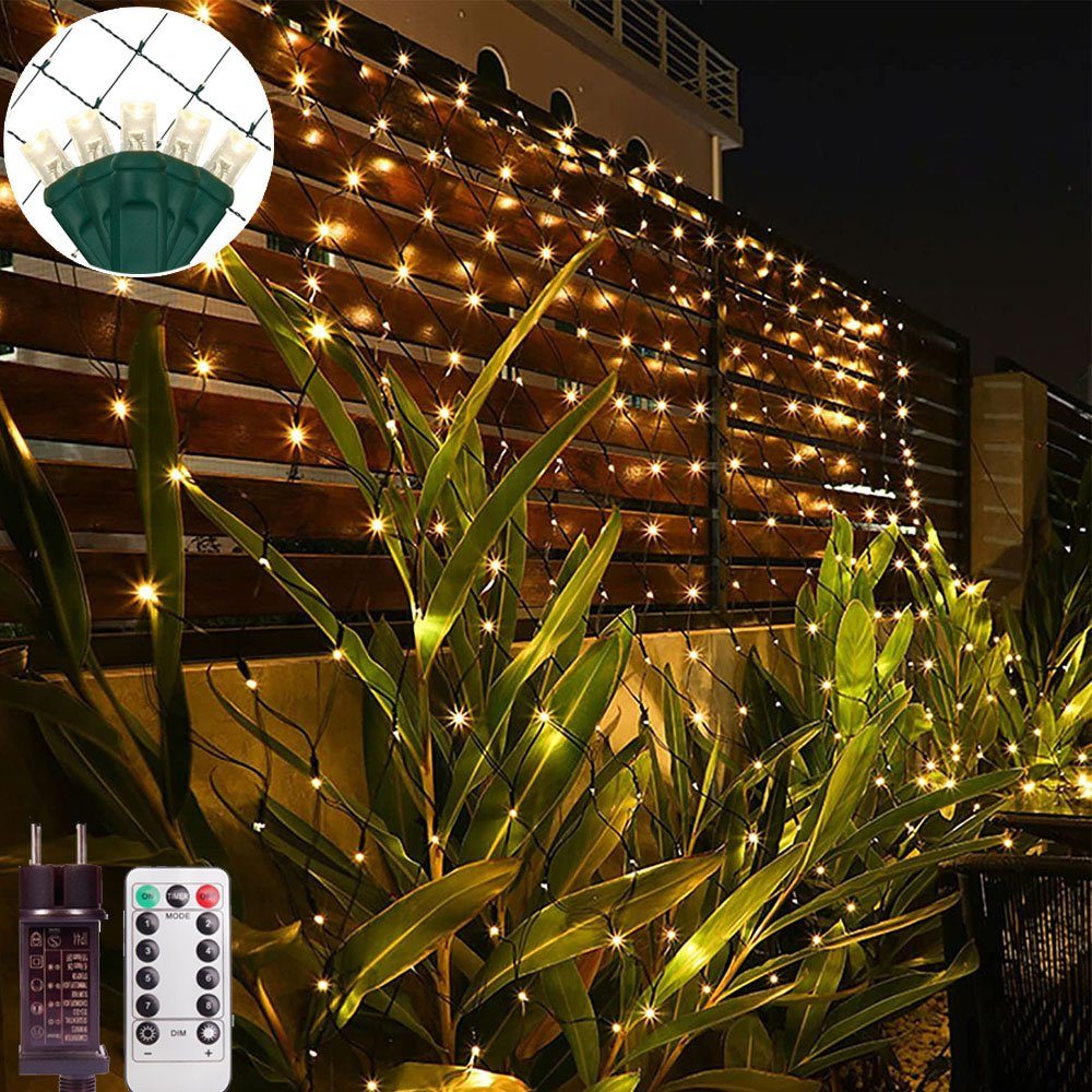 XIIW LED Gartenleuchte »LED Weihnachtsbeleuchtung Netz Lichterkette