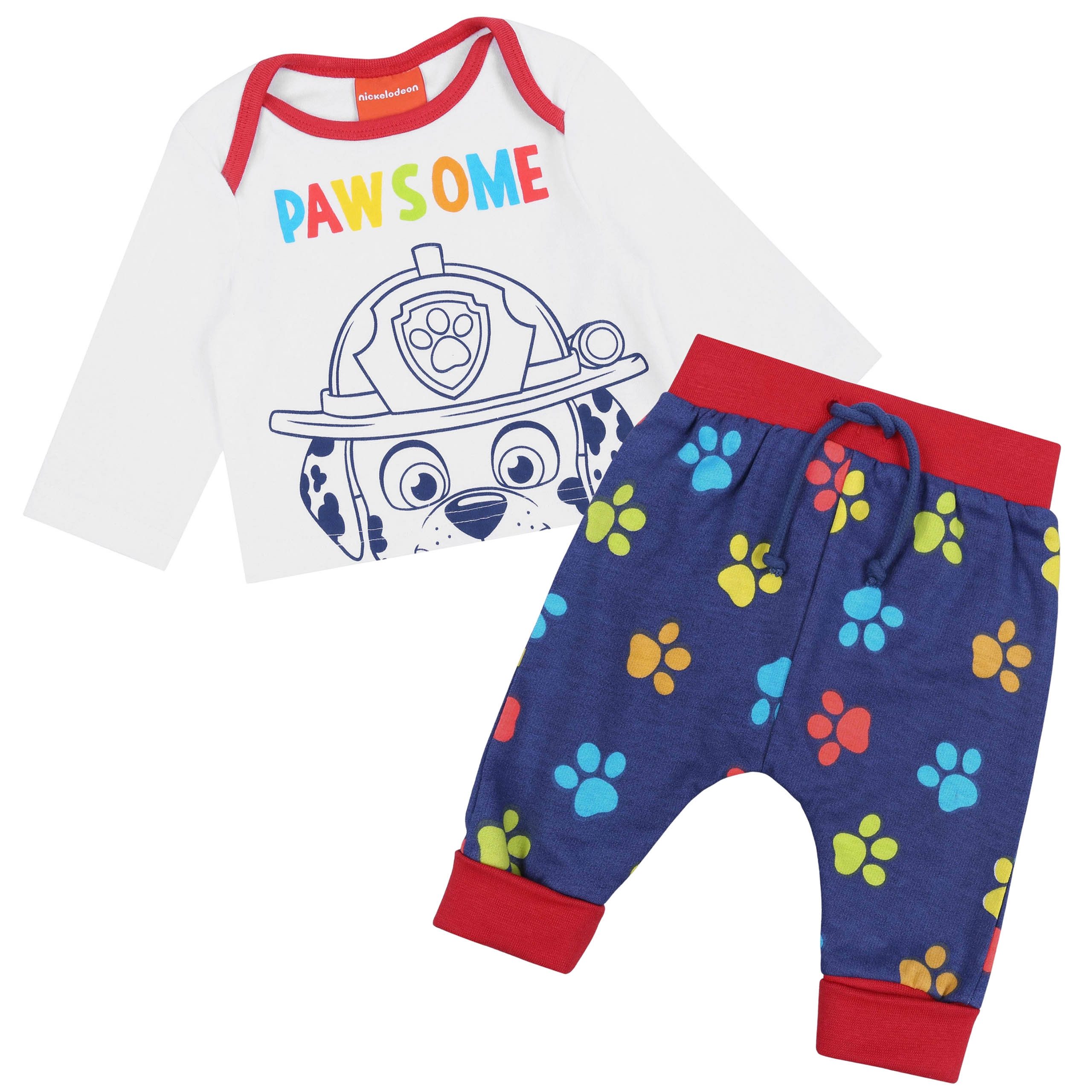 PAW PATROL Langarmshirt & Hose Paw Patrol Baby-Set, Trainingsanzug für Jungen