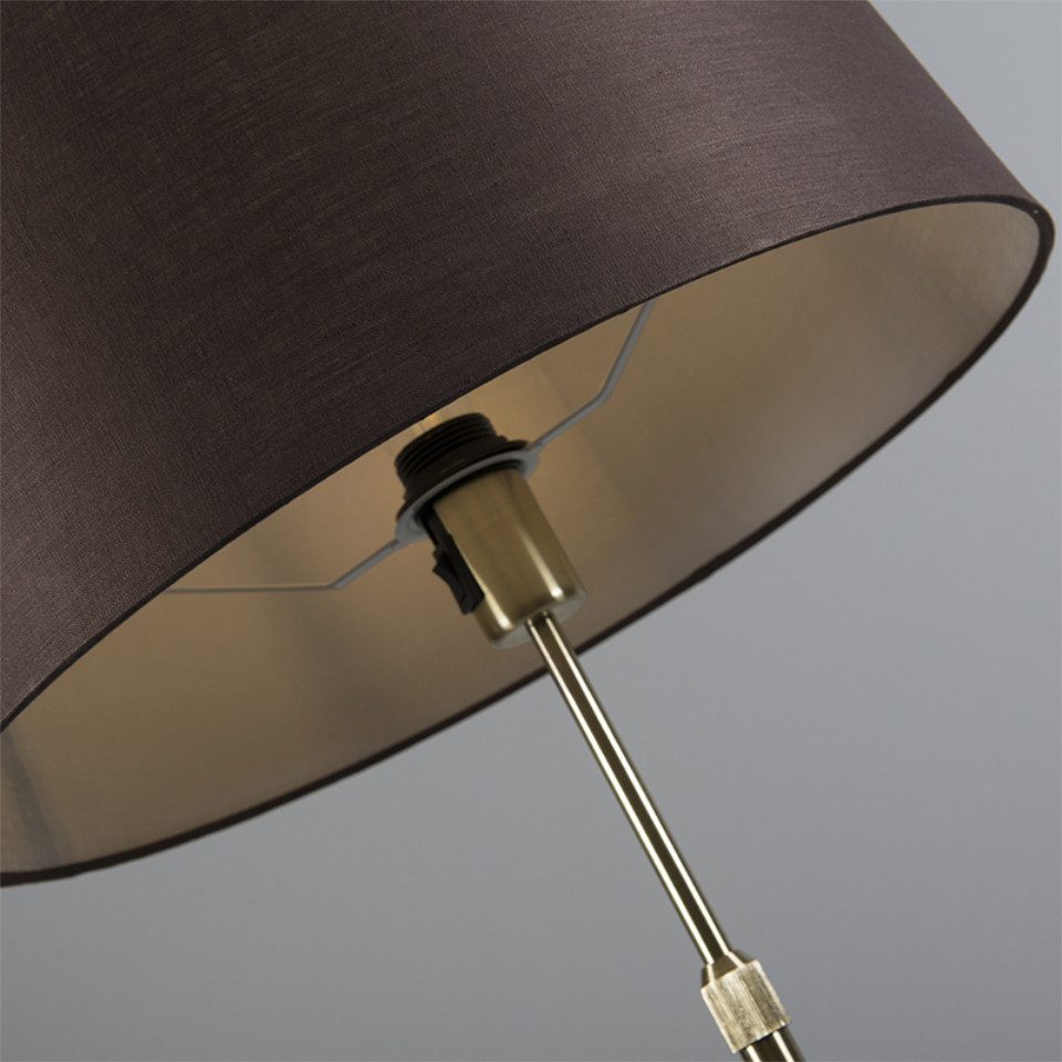 Qazqa Stehlampe Parte, ohne Leuchtmittel, Warmweiß, QAZQA Stehlampe, e27, Gold, Stahl, Modern