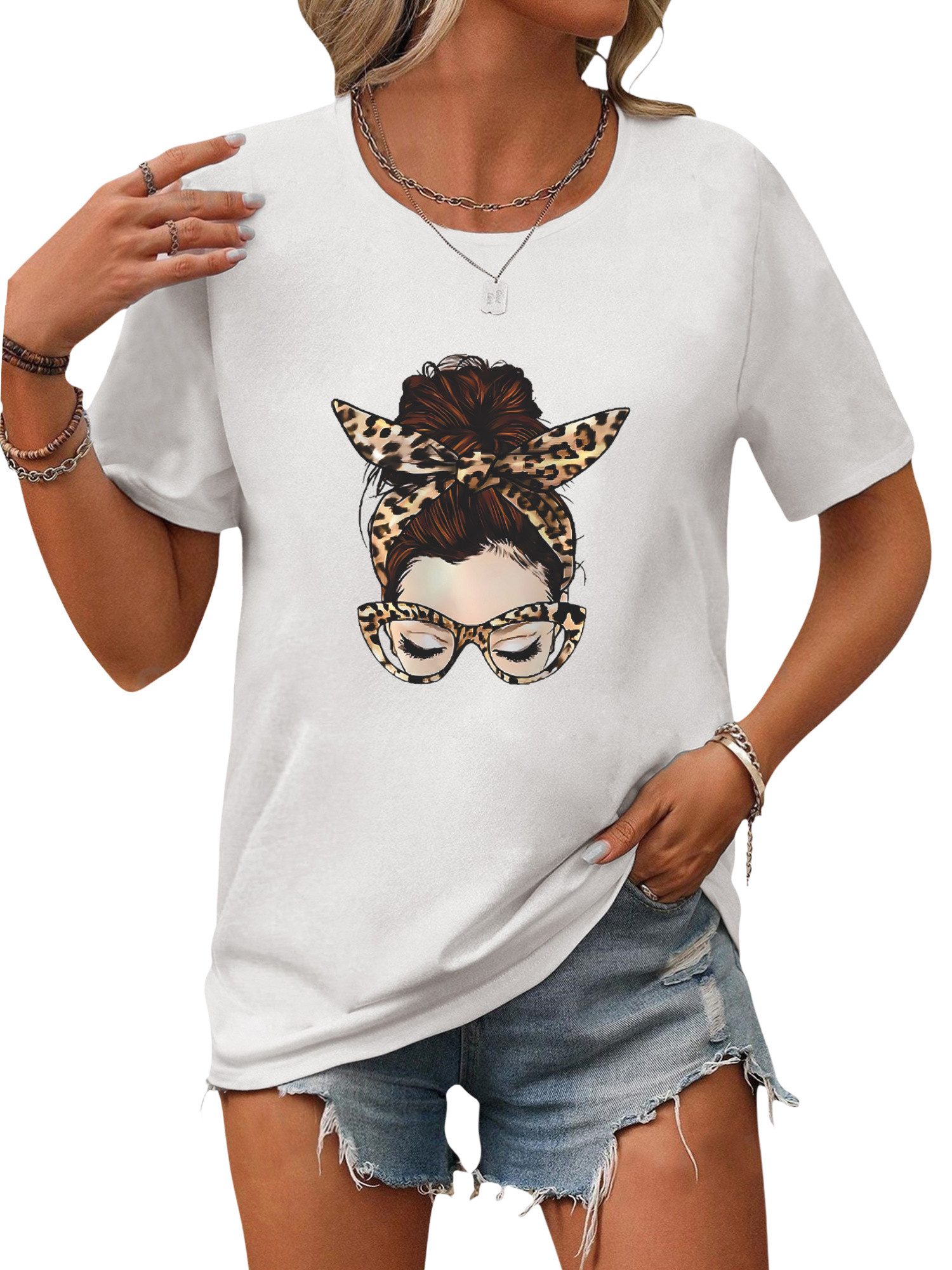 PYL Kurzarmshirt Damen Sommer Casual Bequemes günstig online kaufen