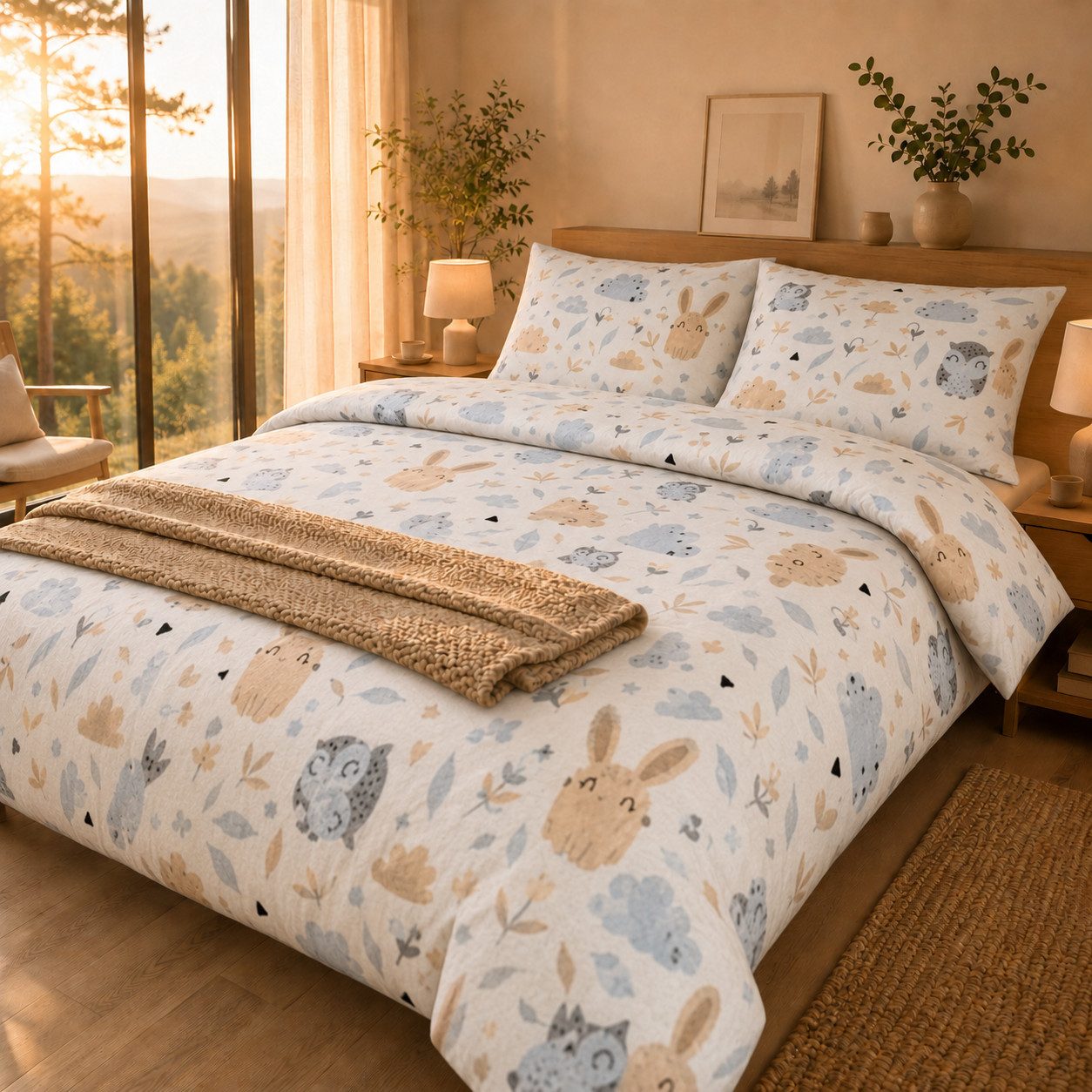 Weiße Baumwoll Bettwäsche 200x200 online kaufen