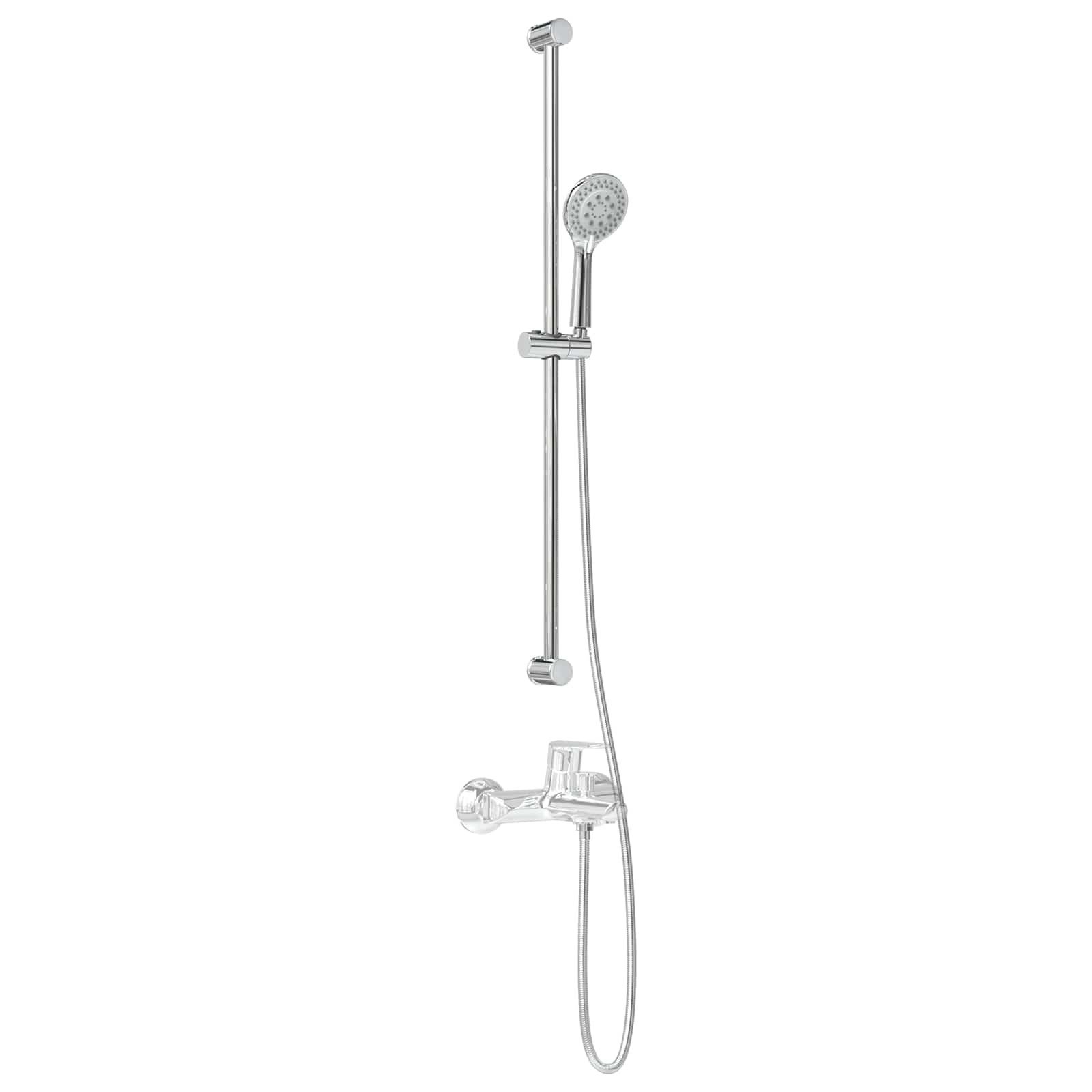 vidaXL Duscharmatur 101 cm Duschsystem Set Edelstahl 101 cm 5 Wasserstrahlfunktionen für I – Bild 3 von 5
