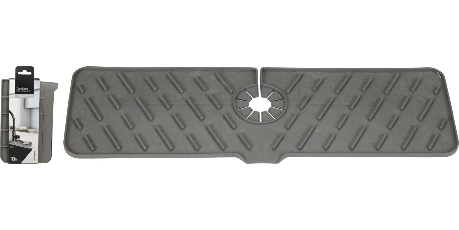 Koopman Abtropfmatte Spülbeckenmatte Utensilienmatte Ablaufmatte 46x14cm, Utensilienablage, für Spülarmatur, Silikon, Wasserhahn