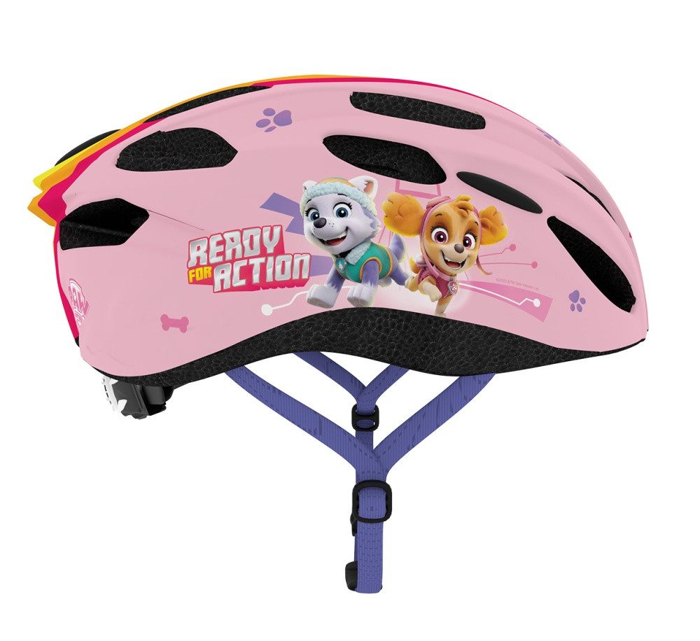 Seven Polska Kinderfahrradhelm "Paw Patrol Girls", PINK, M: 52-56cm, In-Mold-Tec, ab ca. 6 Jahre