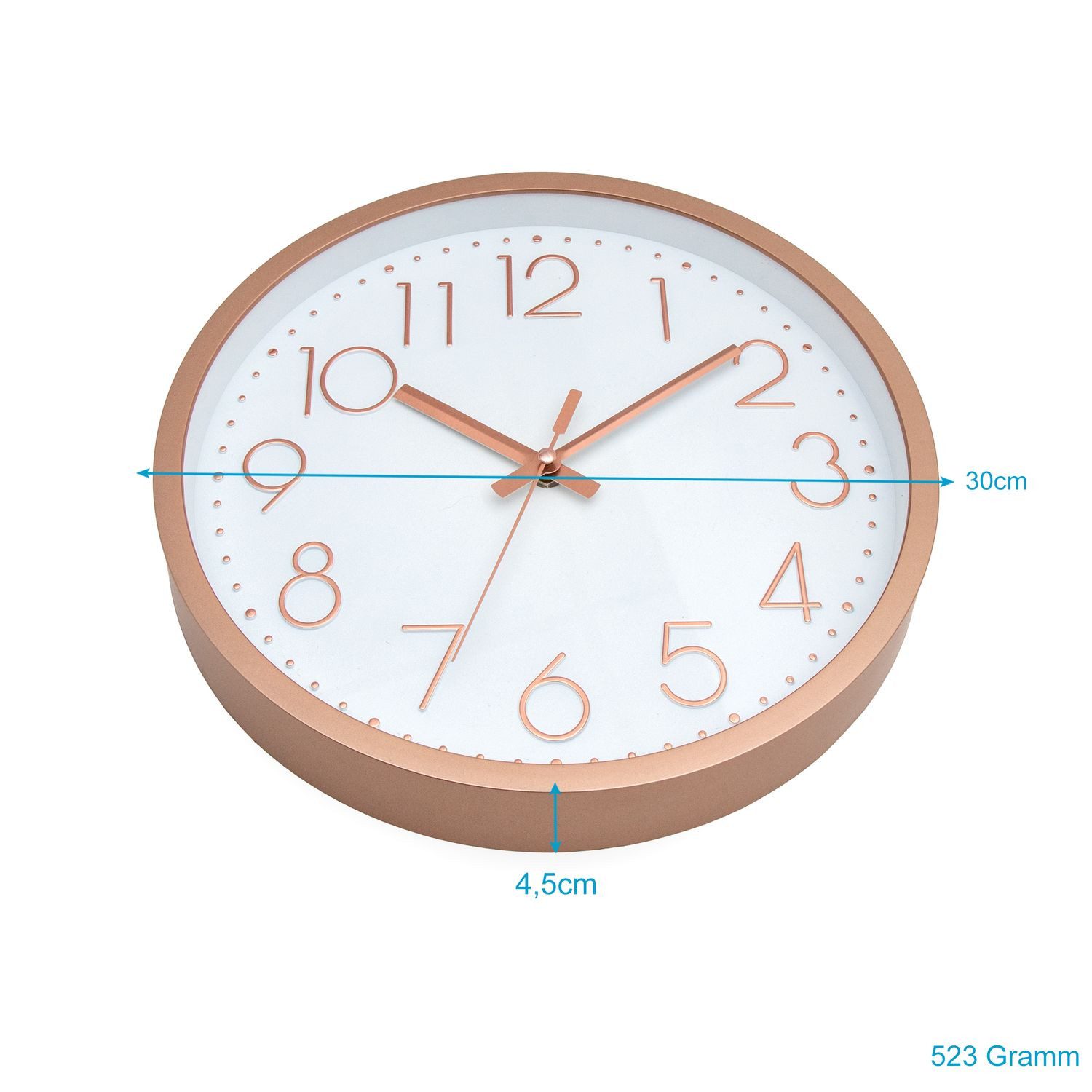 Intirilife Wanduhr (Wanduhr lautlos, ohne Tickgeräusche günstig online kaufen