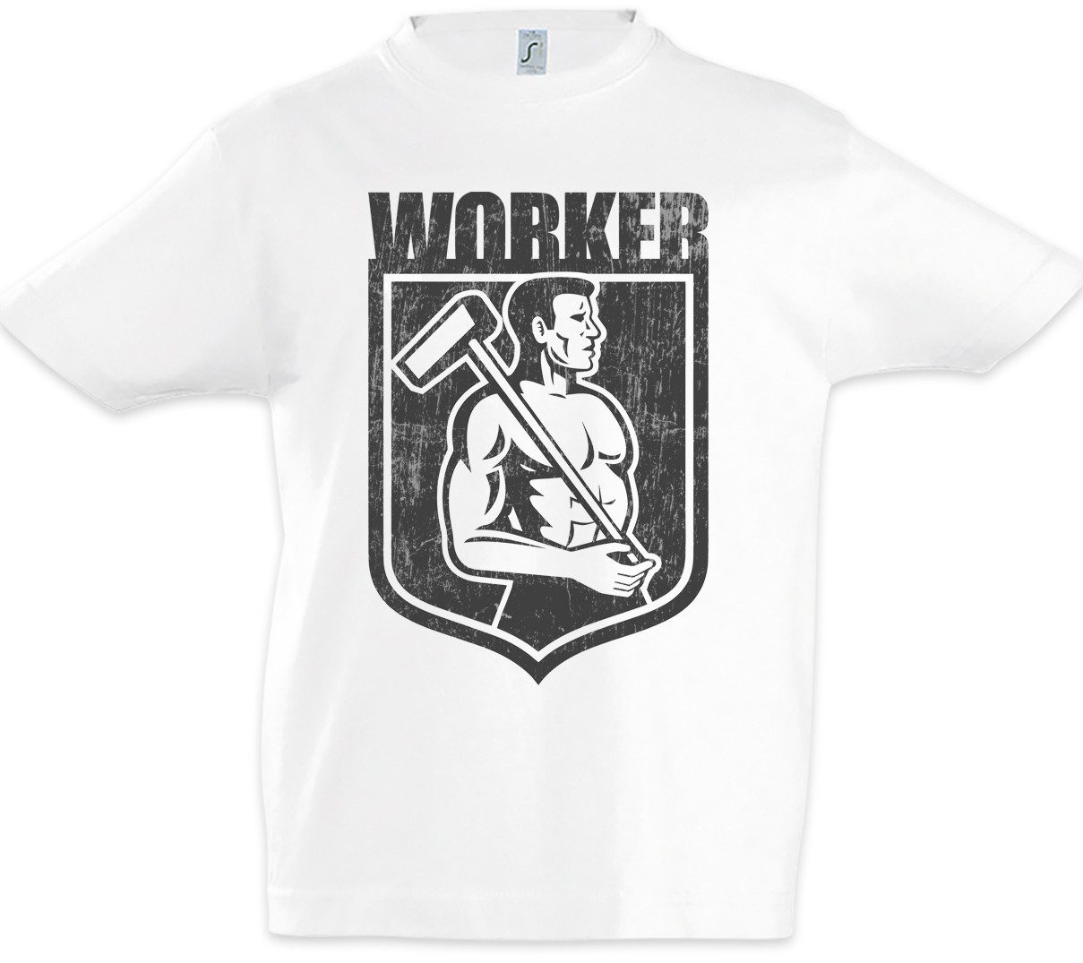 Print-Shirt Worker II Kinder T-Shirt Handwerk Handwerker Heimwerker Hausmeister