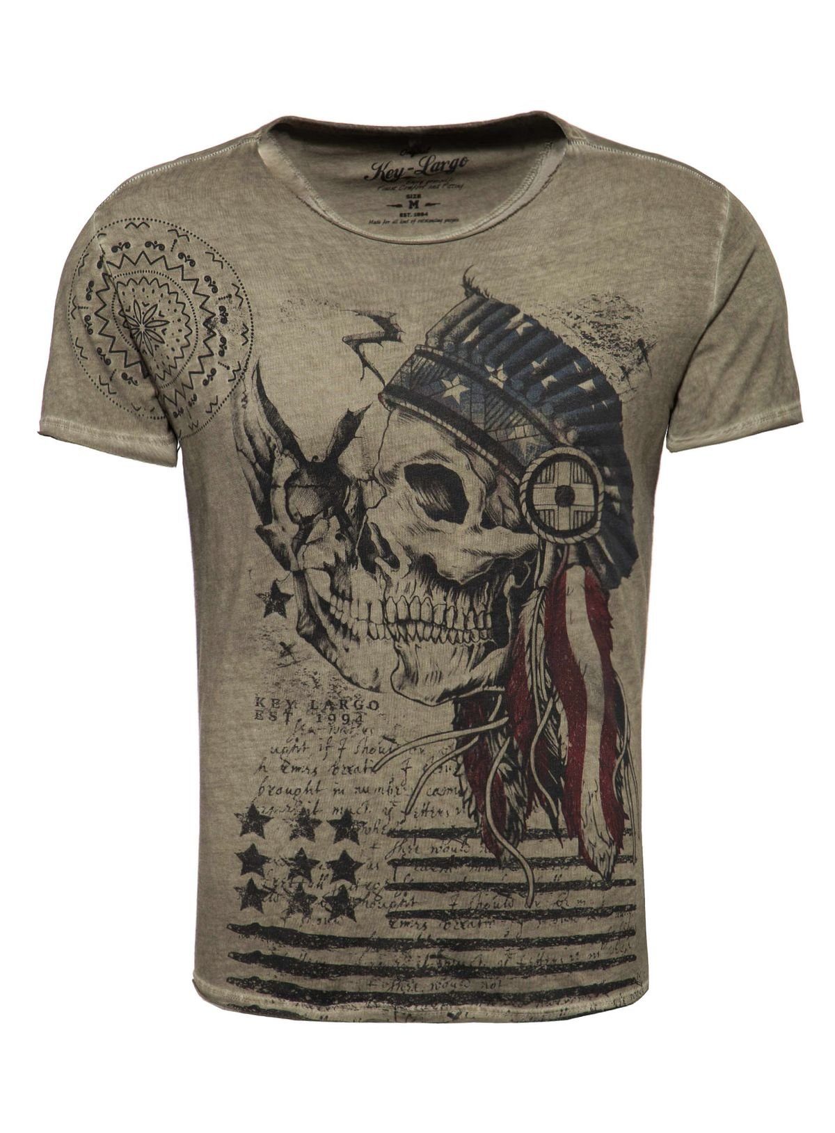 Key Largo T-Shirt T-Shirt Indian Skull günstig online kaufen