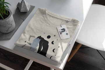 Sinus Art T-Shirt Herren Shirt 100% gekämmte Bio-Baumwolle T-Shirt Schöne Frau Mondzyklus Motiv Nachhaltig Ökomode au (1-tlg)