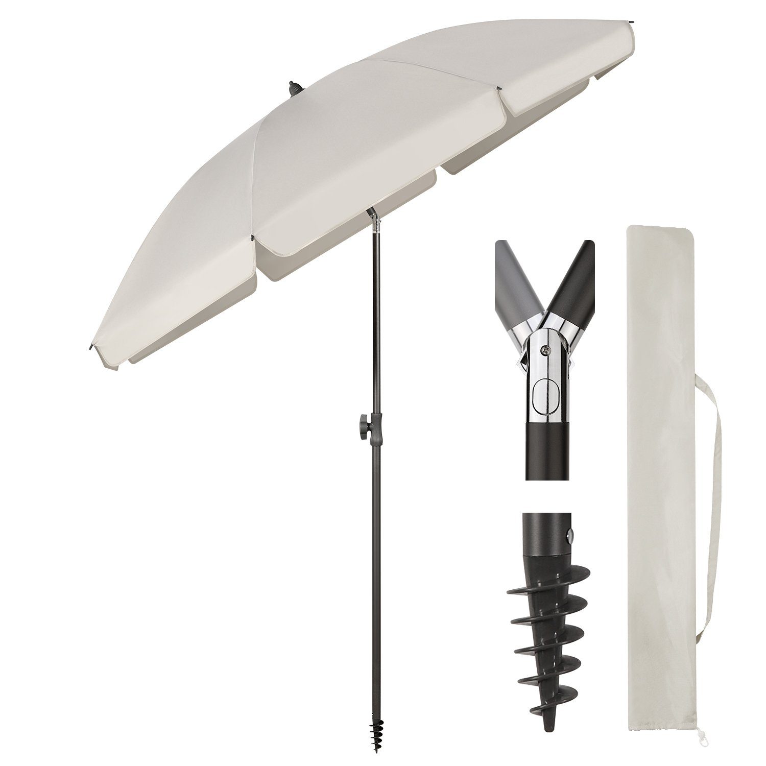 Sekey Sonnenschirm Ø 180 cm Sonnenschirm günstig online kaufen