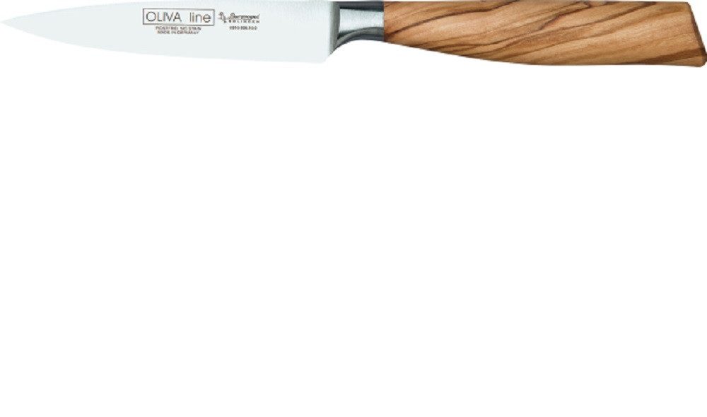 Burgvogel Spickmesser Spickmesser, Klinge 10 cm, Griff aus Olivenholz