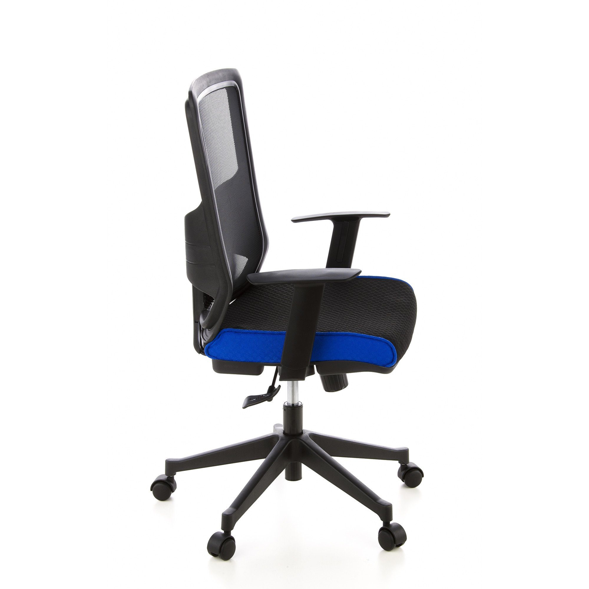 hjh OFFICE Schreibtischstuhl Stoff (1 Profi ergonomisch Bürostuhl Schwarz/Blau LAVITA Drehstuhl St)