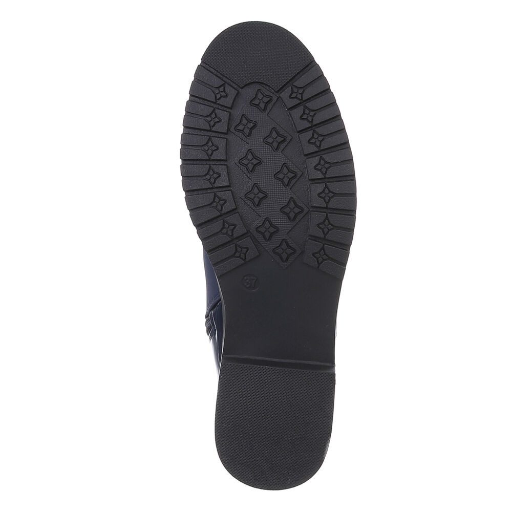 Ital-Design Damen Elegant Stiefelette (87417701) Blockabsatz Flache Stiefeletten in Beige