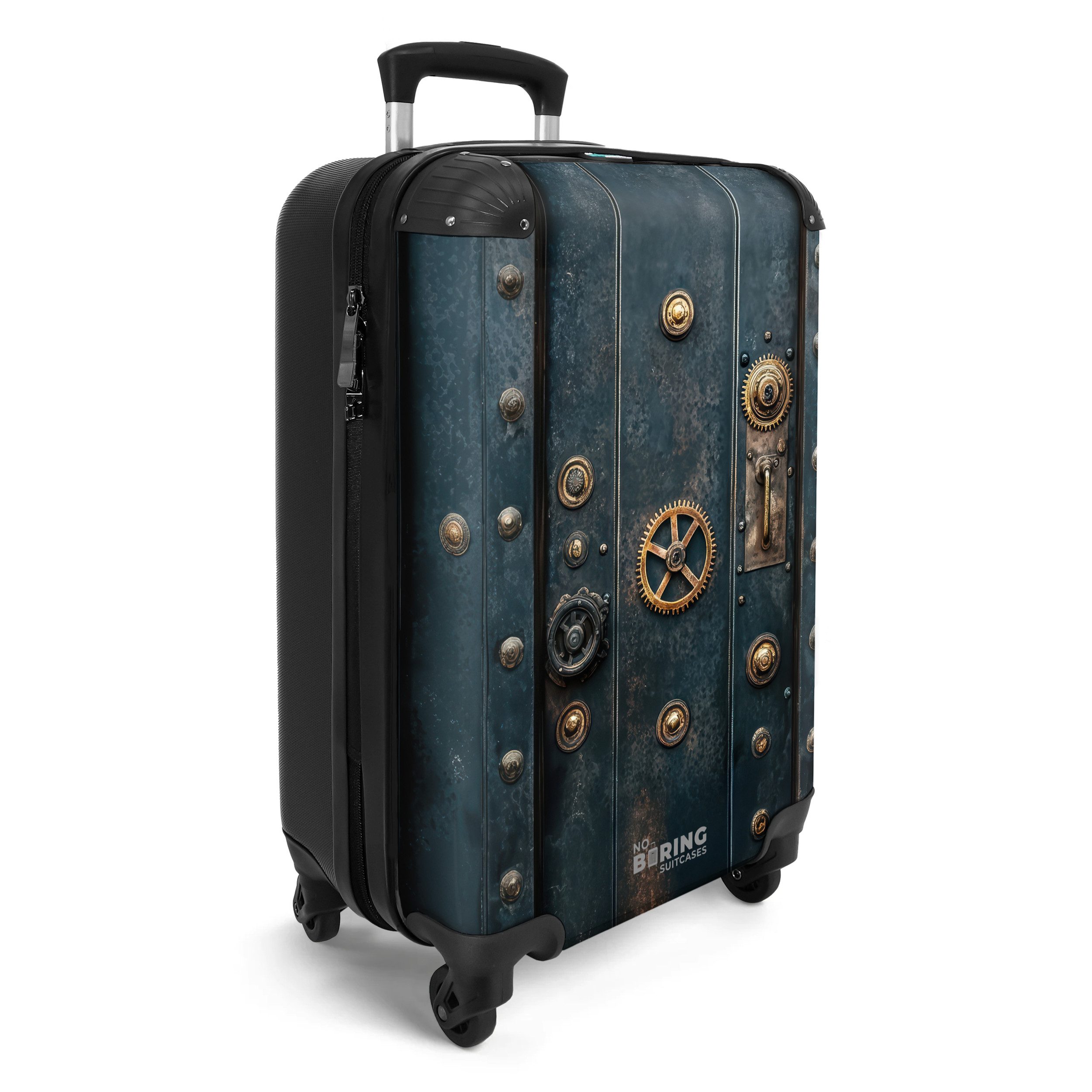 NoBoringSuitcases.com© Hartschalen-Trolley Dampfbunkertür mit Kupferzahnräd günstig online kaufen